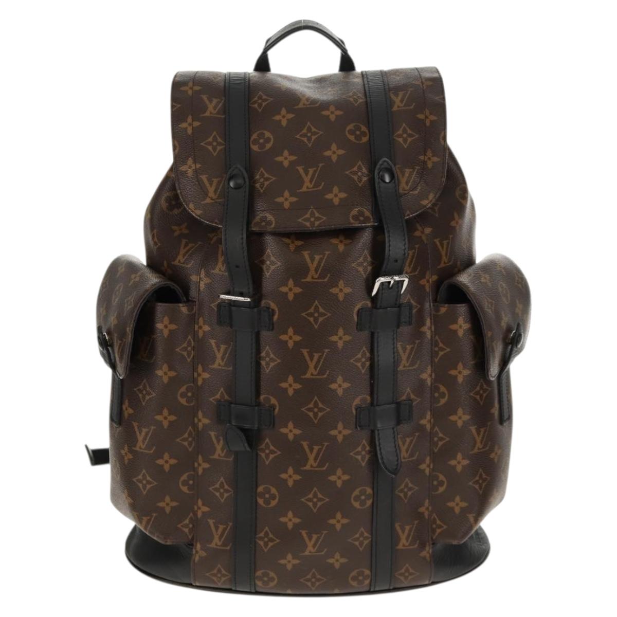 LOUIS VUITTON Monogram Macassar Christopher MM Backpack M43735 LV Auth 142974V