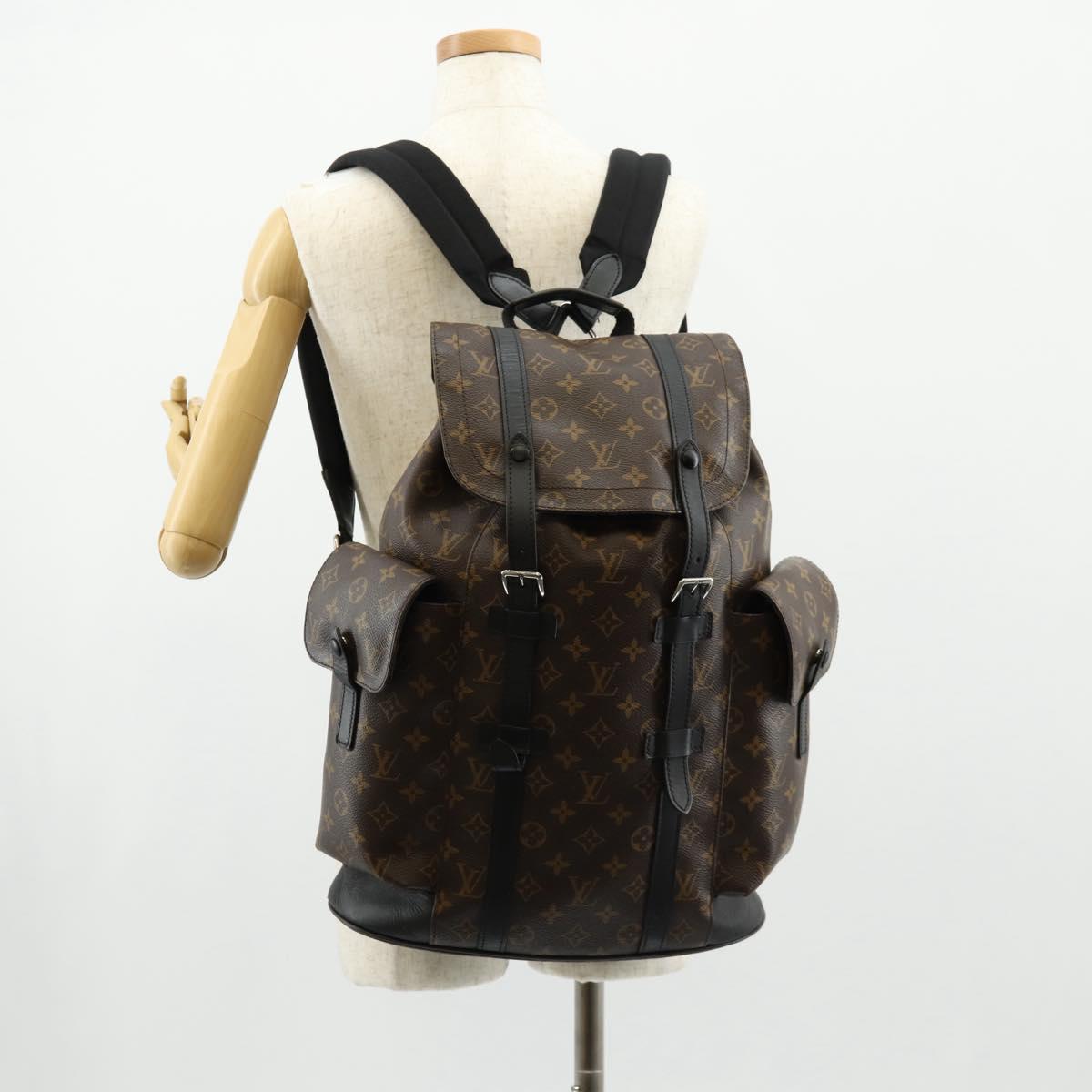 LOUIS VUITTON Monogram Macassar Christopher MM Backpack M43735 LV Auth 142974V