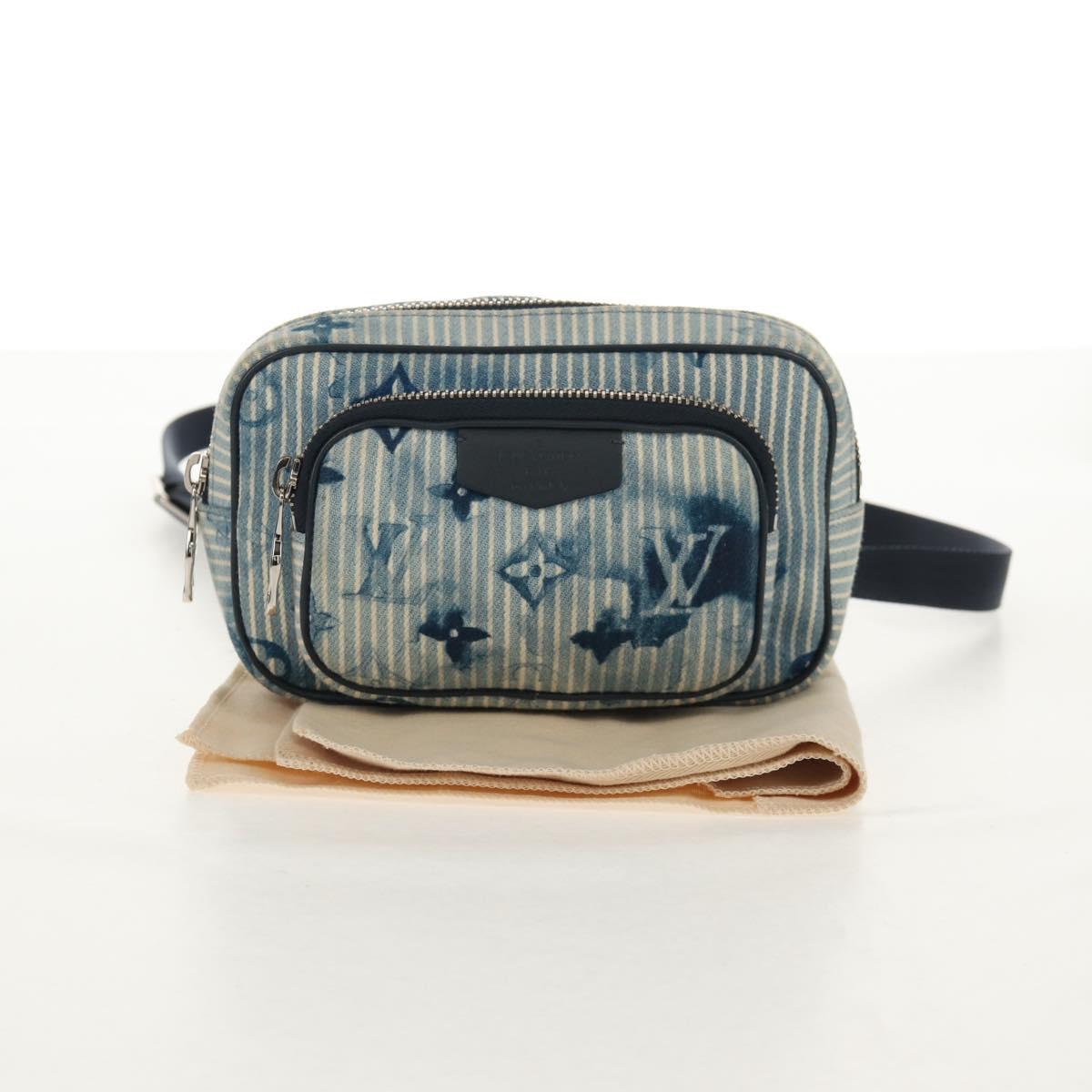 LOUIS VUITTON Monogram Watercolor Outdoor Pochette Bag Blue M80462 Auth 142975V