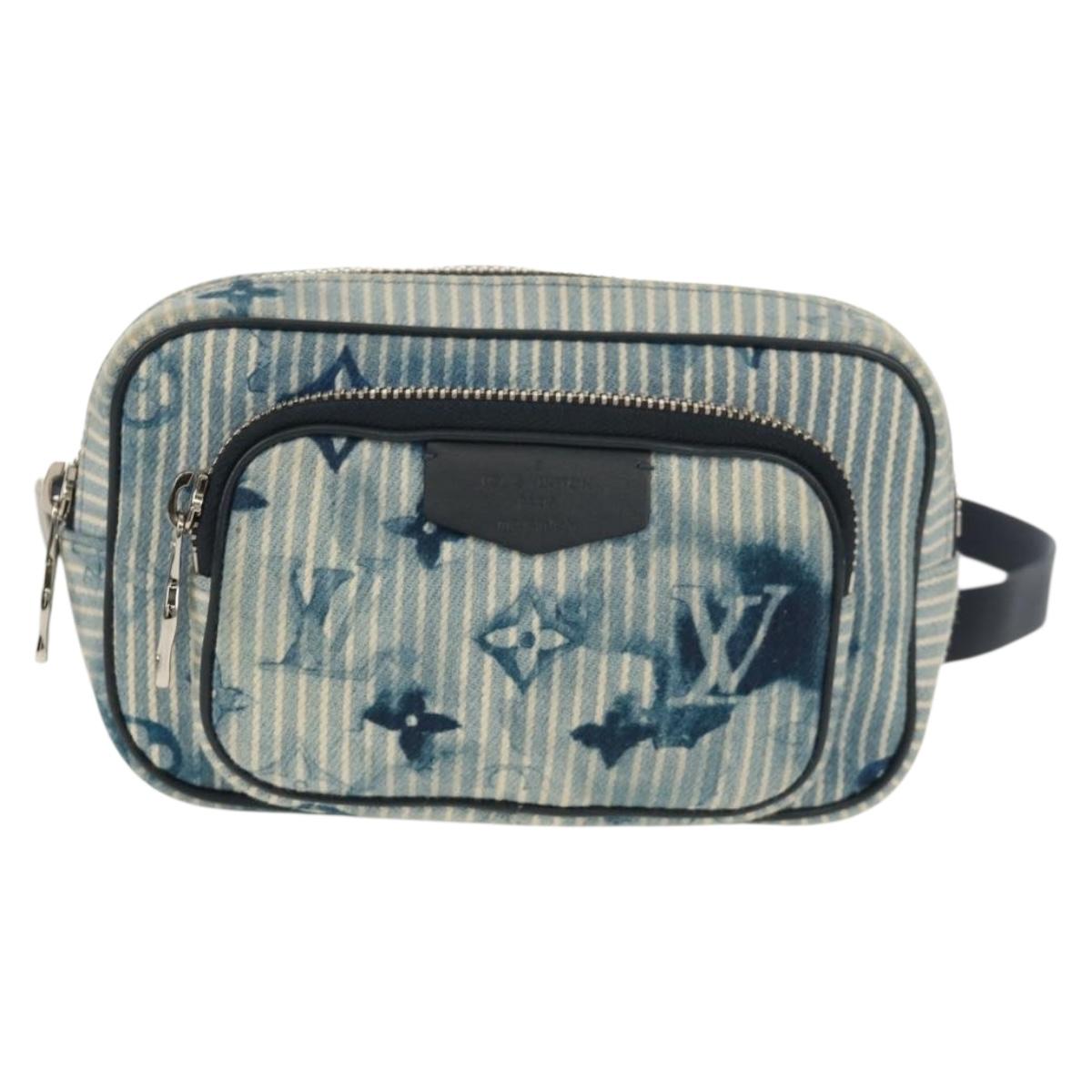 LOUIS VUITTON Monogram Watercolor Outdoor Pochette Bag Blue M80462 Auth 142975V