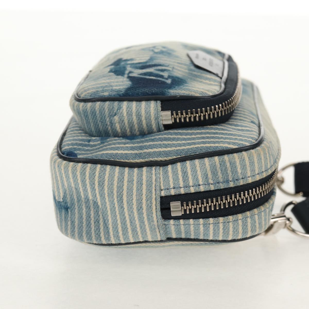 LOUIS VUITTON Monogram Watercolor Outdoor Pochette Bag Blue M80462 Auth 142975V