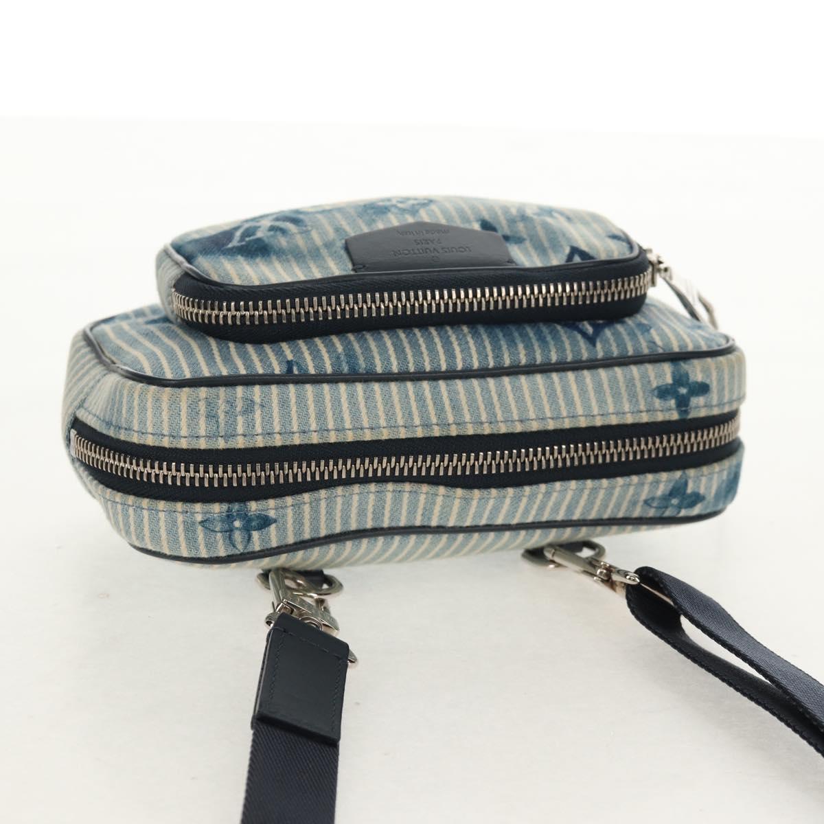 LOUIS VUITTON Monogram Watercolor Outdoor Pochette Bag Blue M80462 Auth 142975V