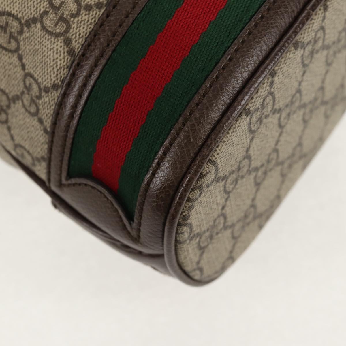 GUCCI GG Supreme Web Sherry Offdia Mini Bucket Bag PVC 550620 Auth 142976SAM