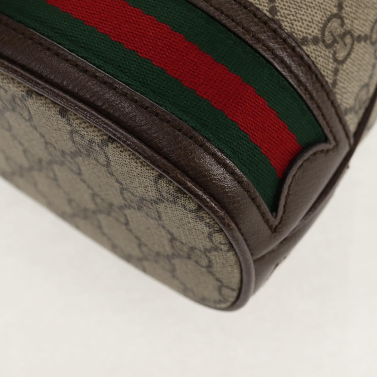 GUCCI GG Supreme Web Sherry Offdia Mini Bucket Bag PVC 550620 Auth 142976SAM