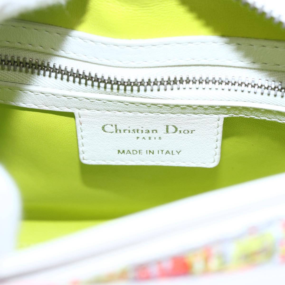 Christian Dior Lady Dior Bag Tweed 2way Multicolor Silver Auth 142980SM