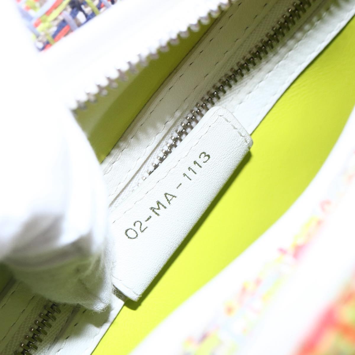 Christian Dior Lady Dior Bag Tweed 2way Multicolor Silver Auth 142980SM