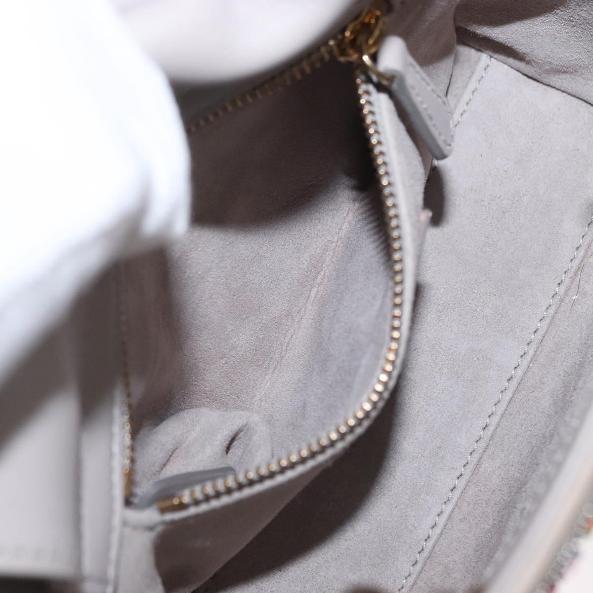 Christian Dior Lady Dior Beads Hand Bag Leather Multicolor Gold Auth 142981SM