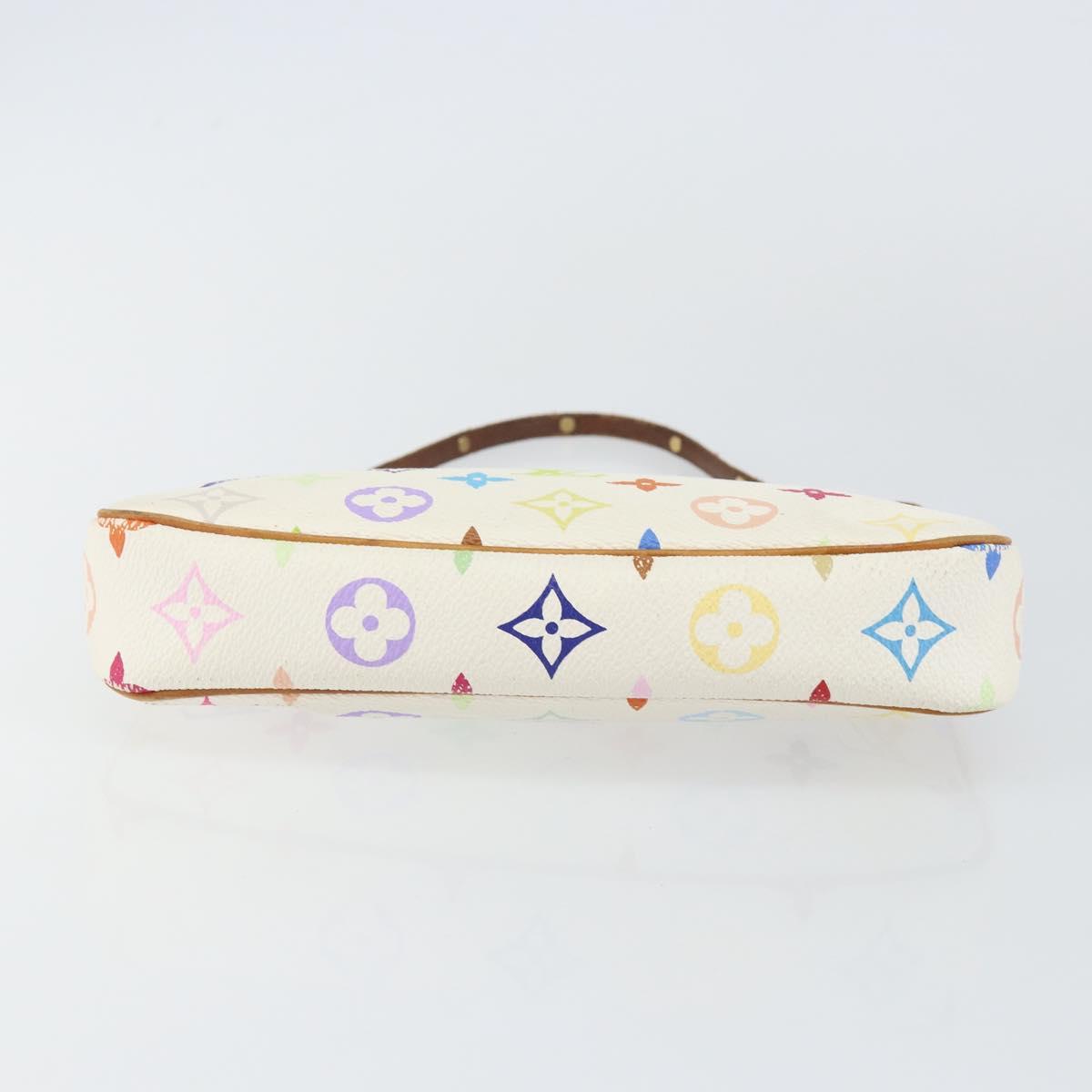 LOUIS VUITTON Monogram Multicolor Pochette Pouch White M92649 LV Auth 142992