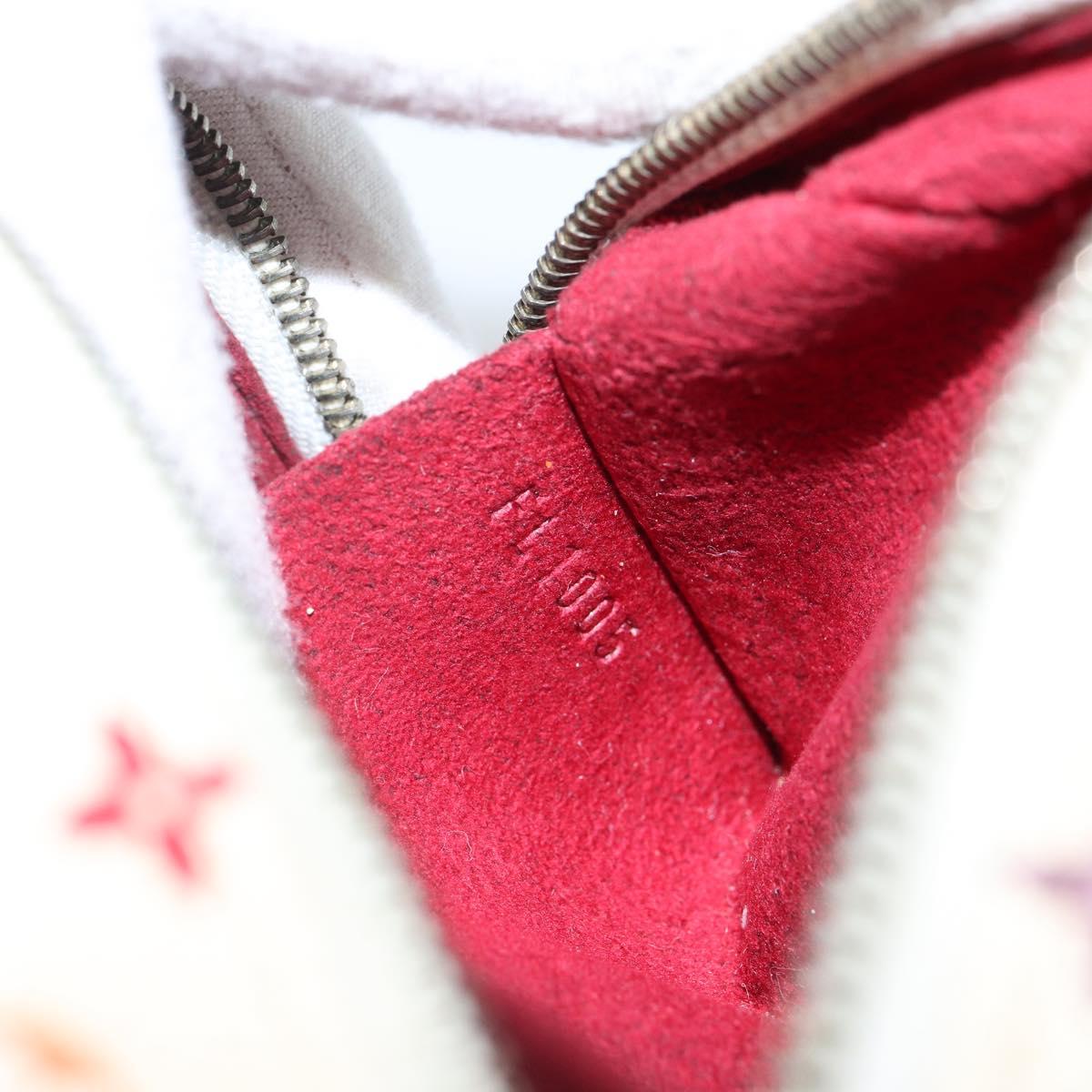 LOUIS VUITTON Monogram Multicolor Trousse Wapity Pouch White M58033 Auth 142993