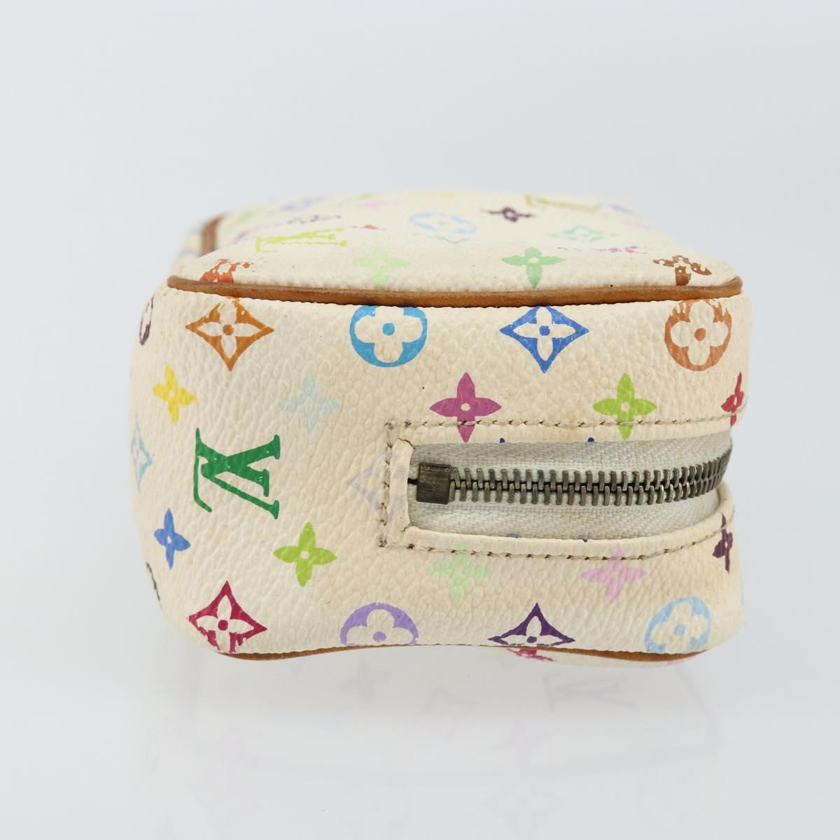 LOUIS VUITTON Monogram Multicolor Trousse Wapity Pouch White M58033 Auth 142993