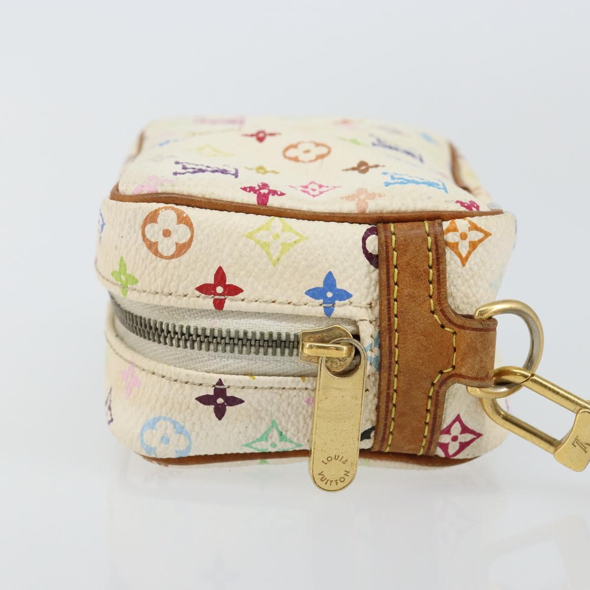 LOUIS VUITTON Monogram Multicolor Trousse Wapity Pouch White M58033 Auth 142993