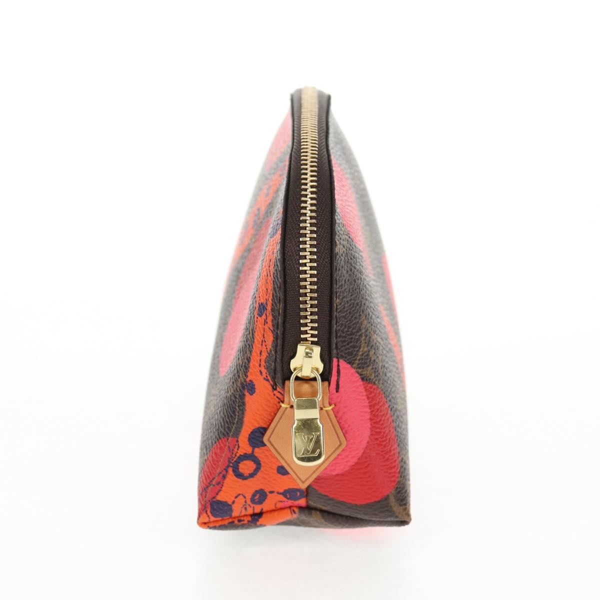 LOUIS VUITTON Monogram La Mage Pochette Cosmetic PM Red M50291 LV Auth 142994M