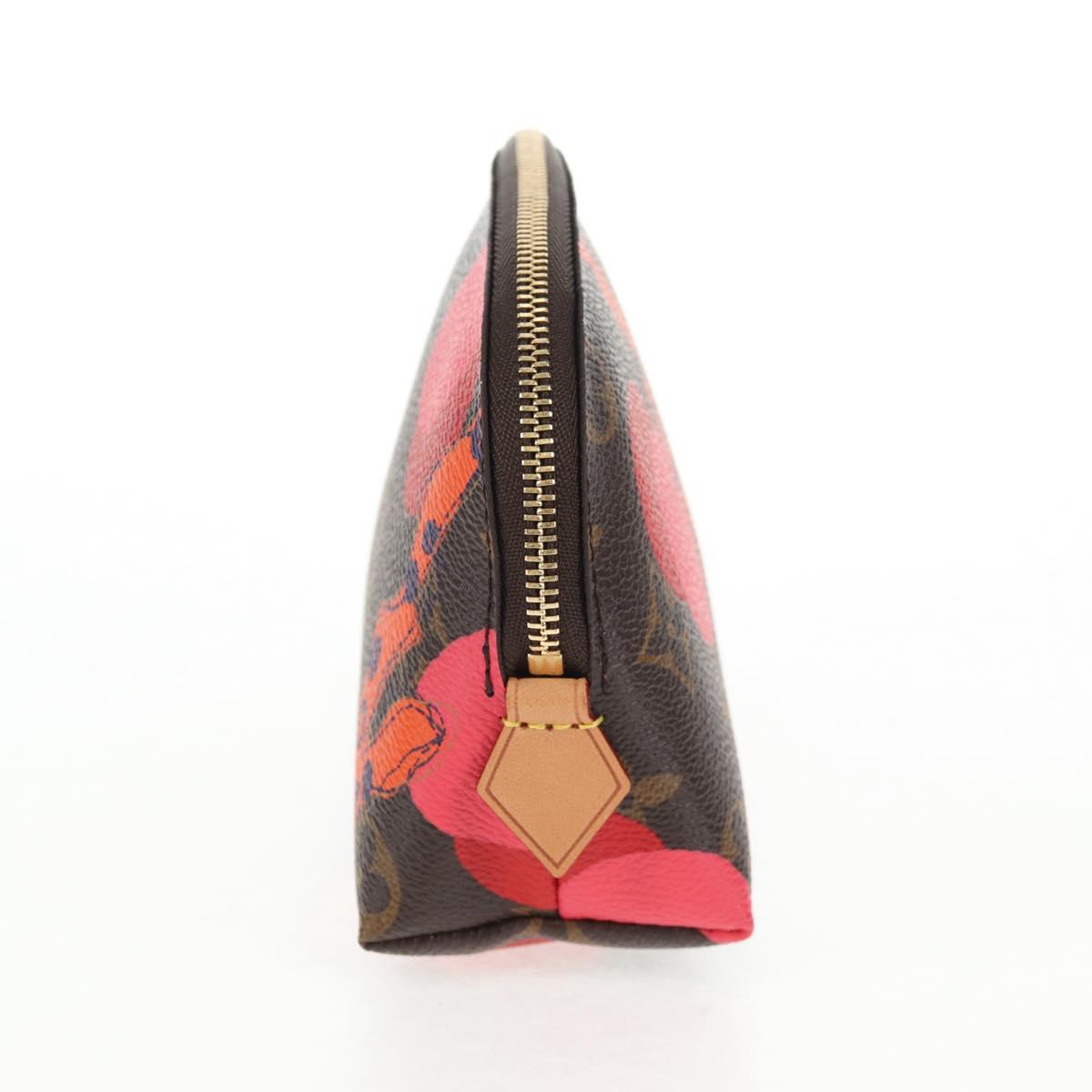 LOUIS VUITTON Monogram La Mage Pochette Cosmetic PM Red M50291 LV Auth 142994M