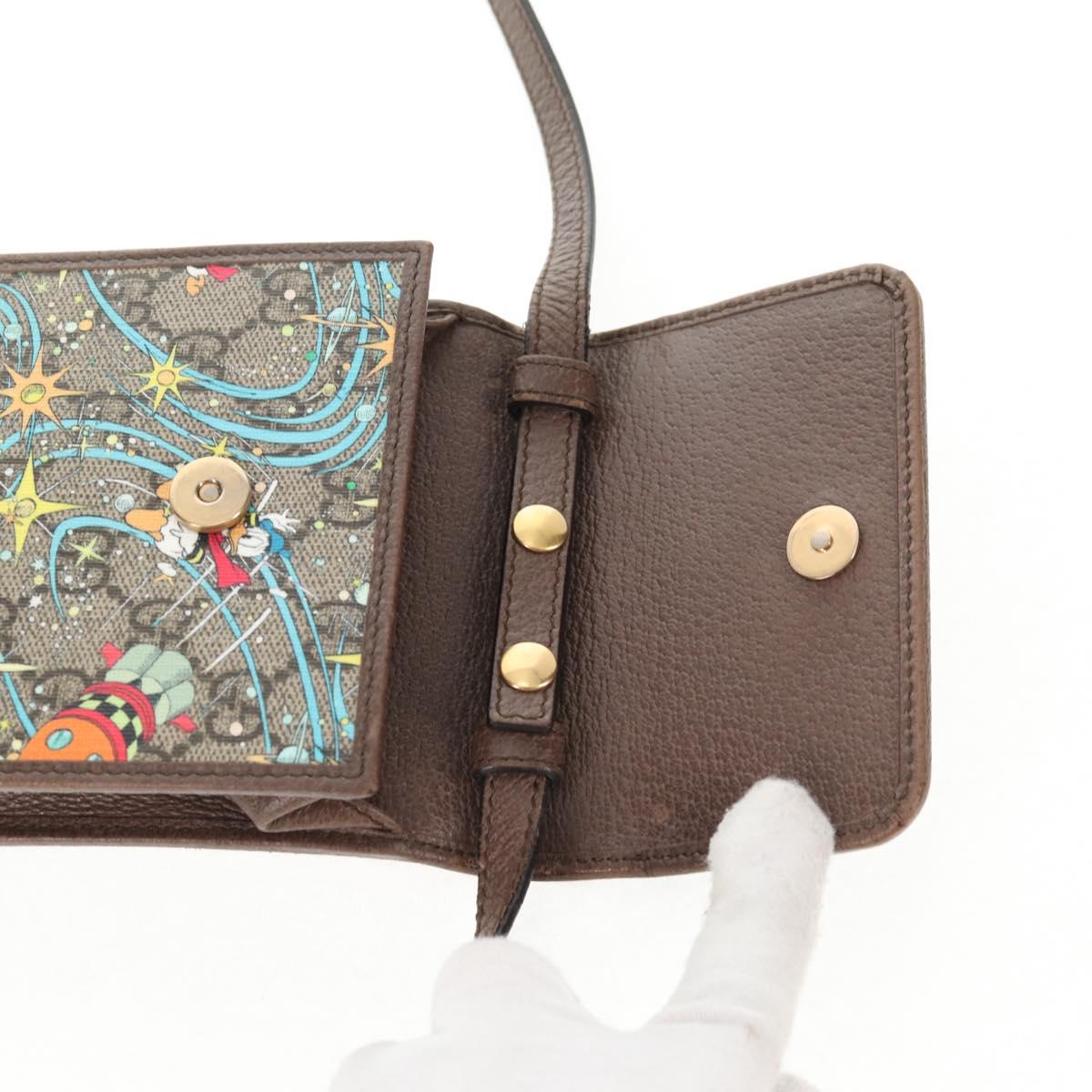 GUCCI GG Supreme Shoulder Bag PVC Beige Gold 647927 Auth 142997M