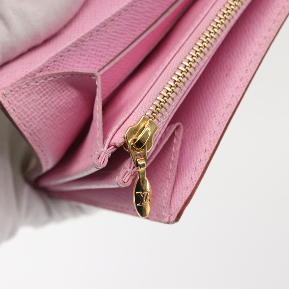 LOUIS VUITTON Multicolor Portefeuille Sarah Wallet White M93532 LV Auth 143004