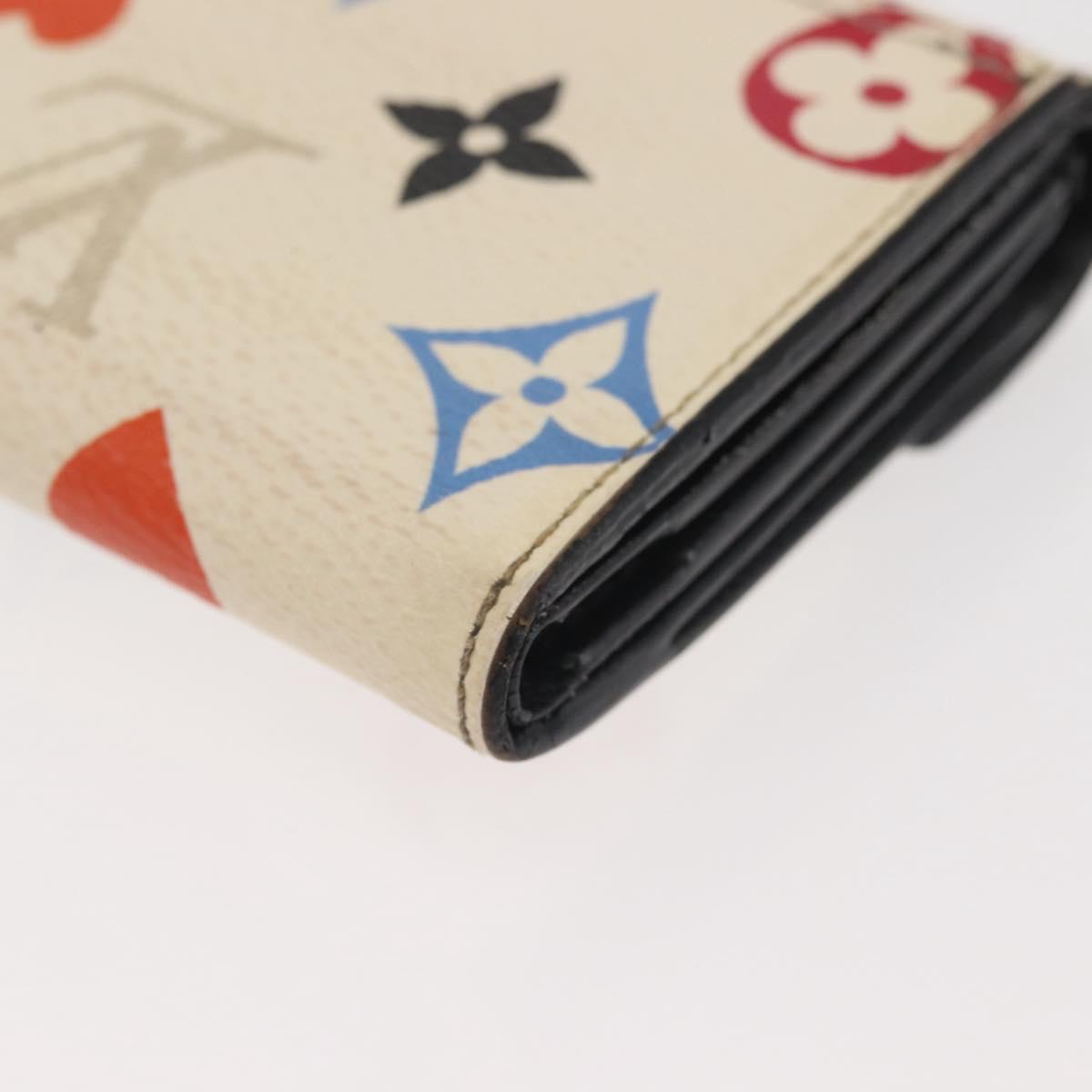 LOUIS VUITTON Monogram Game On Portefeuillezoe Wallet White M57491 Auth 143006