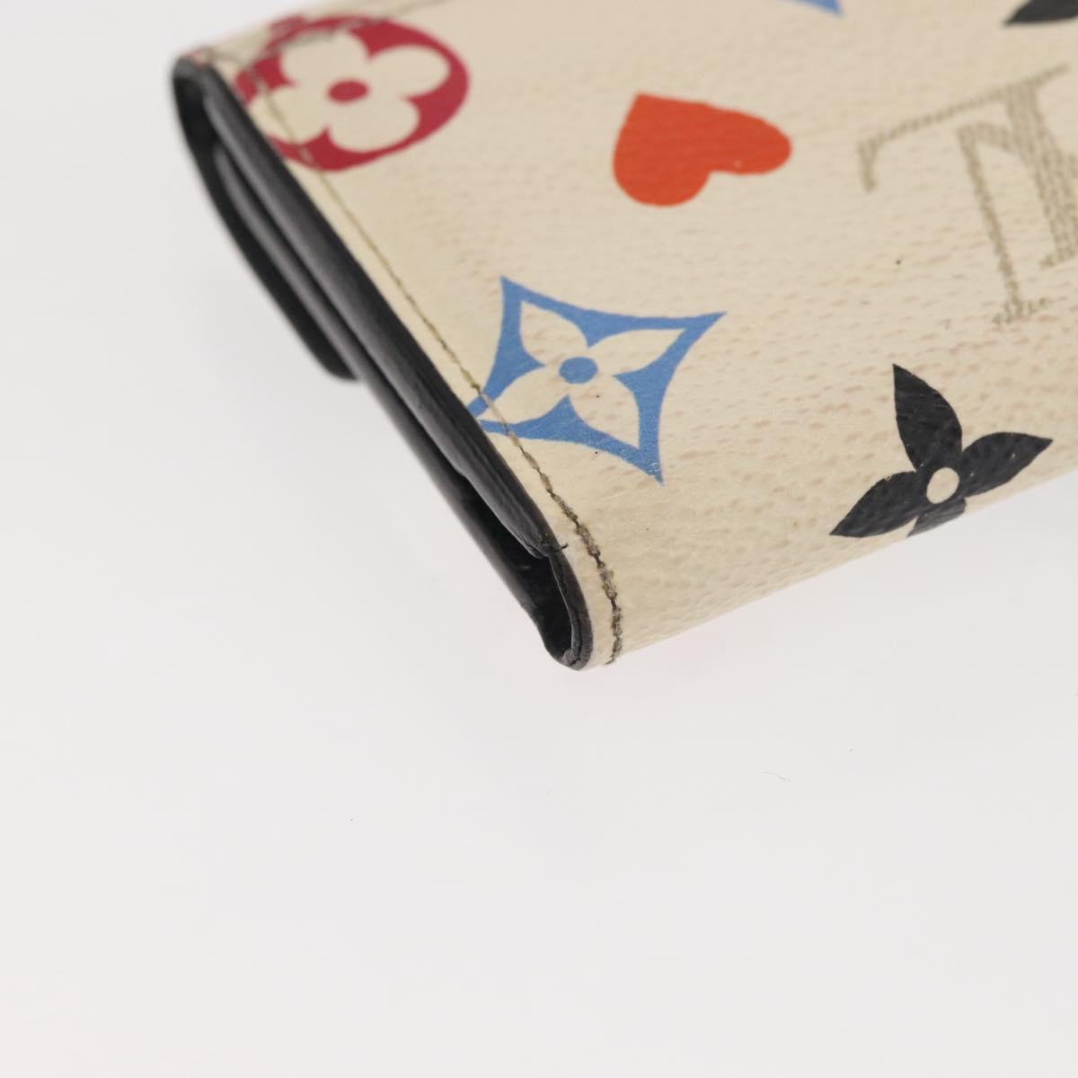 LOUIS VUITTON Monogram Game On Portefeuillezoe Wallet White M57491 Auth 143006