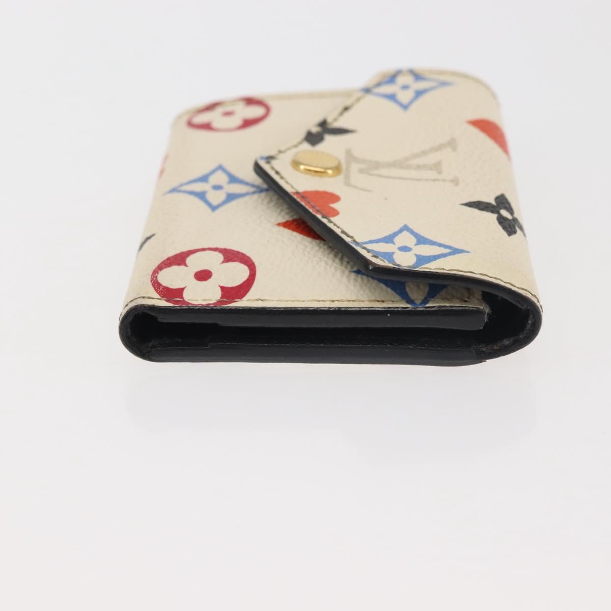 LOUIS VUITTON Monogram Game On Portefeuillezoe Wallet White M57491 Auth 143006