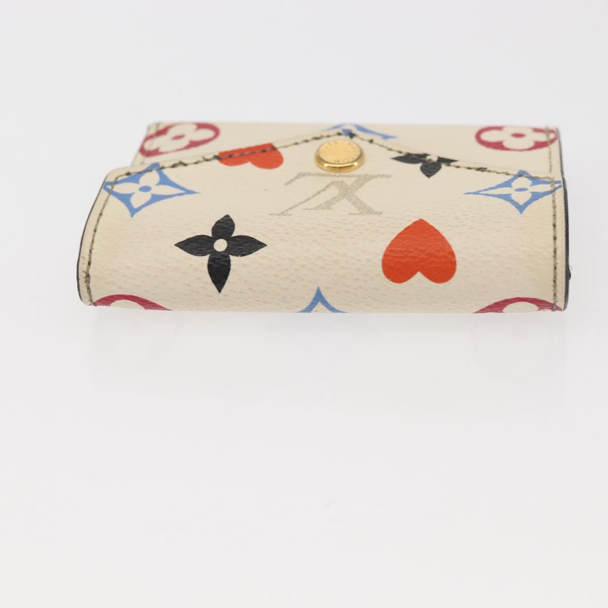 LOUIS VUITTON Monogram Game On Portefeuillezoe Wallet White M57491 Auth 143006