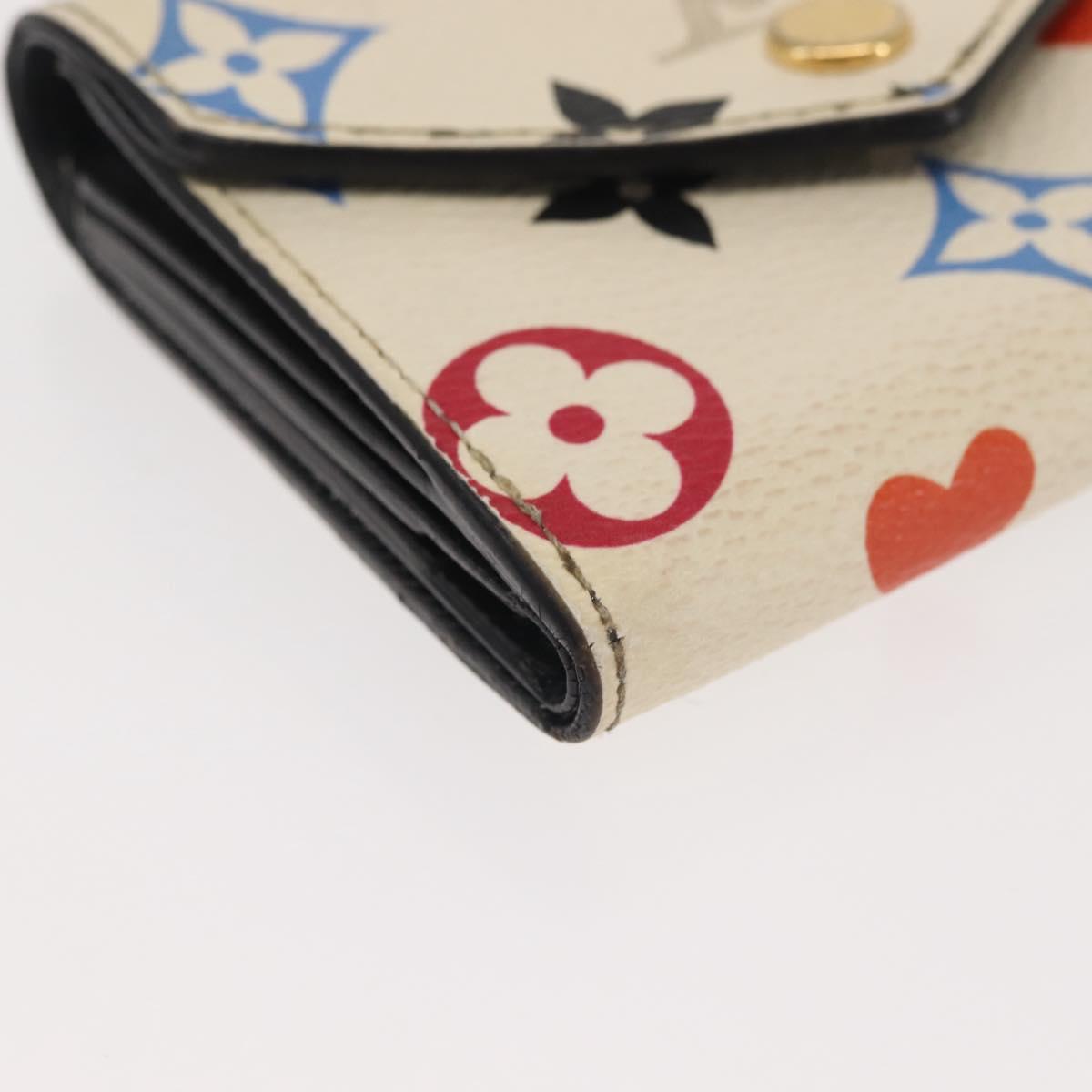 LOUIS VUITTON Monogram Game On Portefeuillezoe Wallet White M57491 Auth 143006