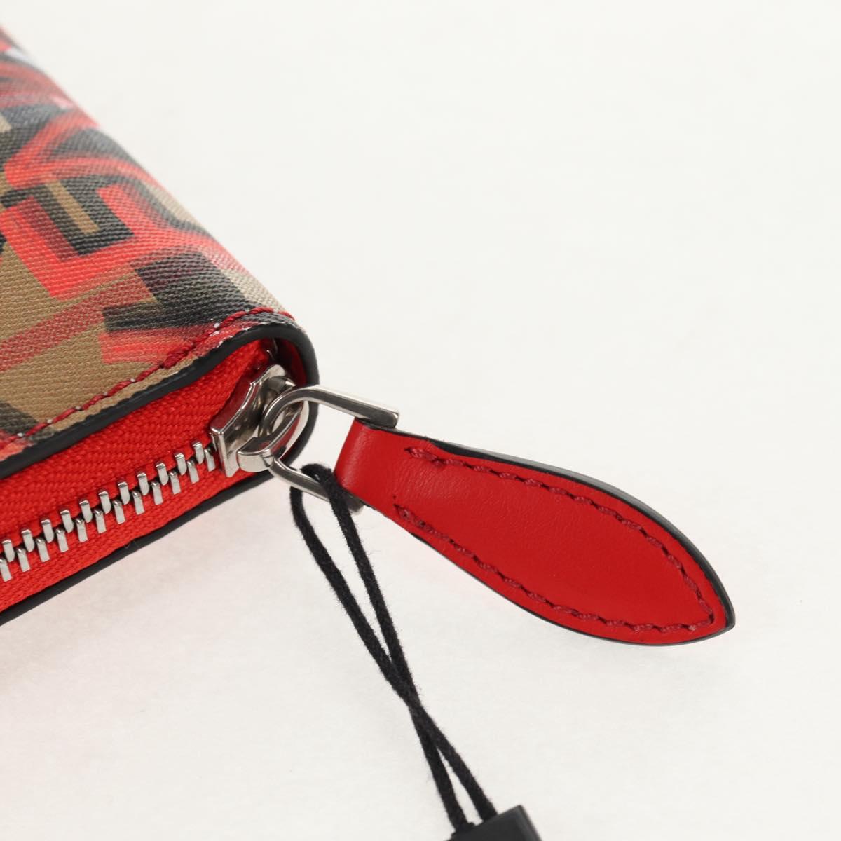 BURBERRY Nova Check Graffiti Long Wallet PVC Beige Auth 143015M