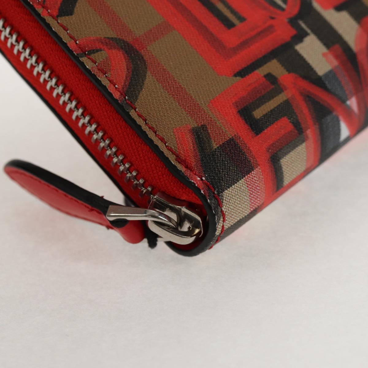 BURBERRY Nova Check Graffiti Long Wallet PVC Beige Auth 143015M