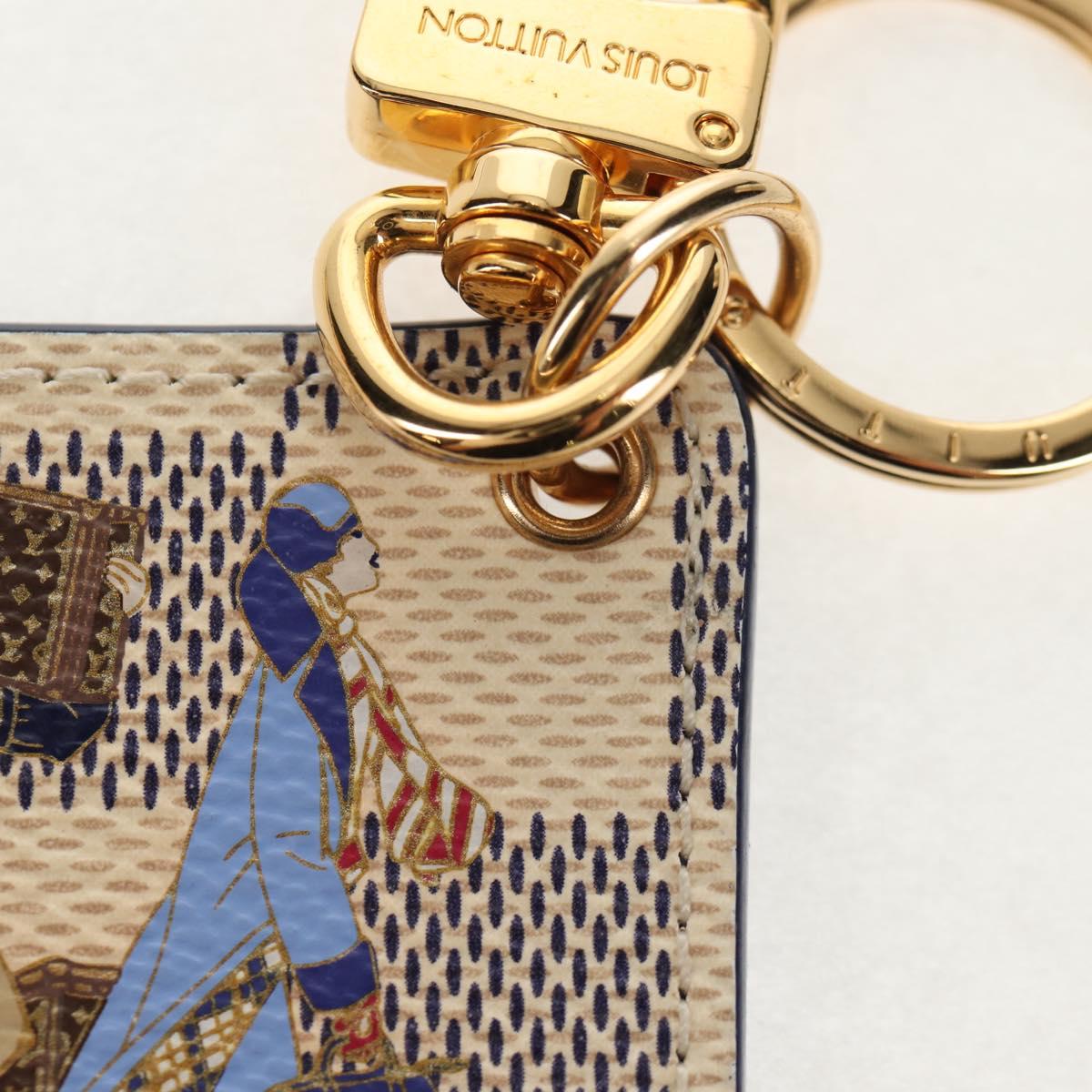 LOUIS VUITTON Damier Azur Porte Cles Illustrious Room Charm M66943 Auth 143019V