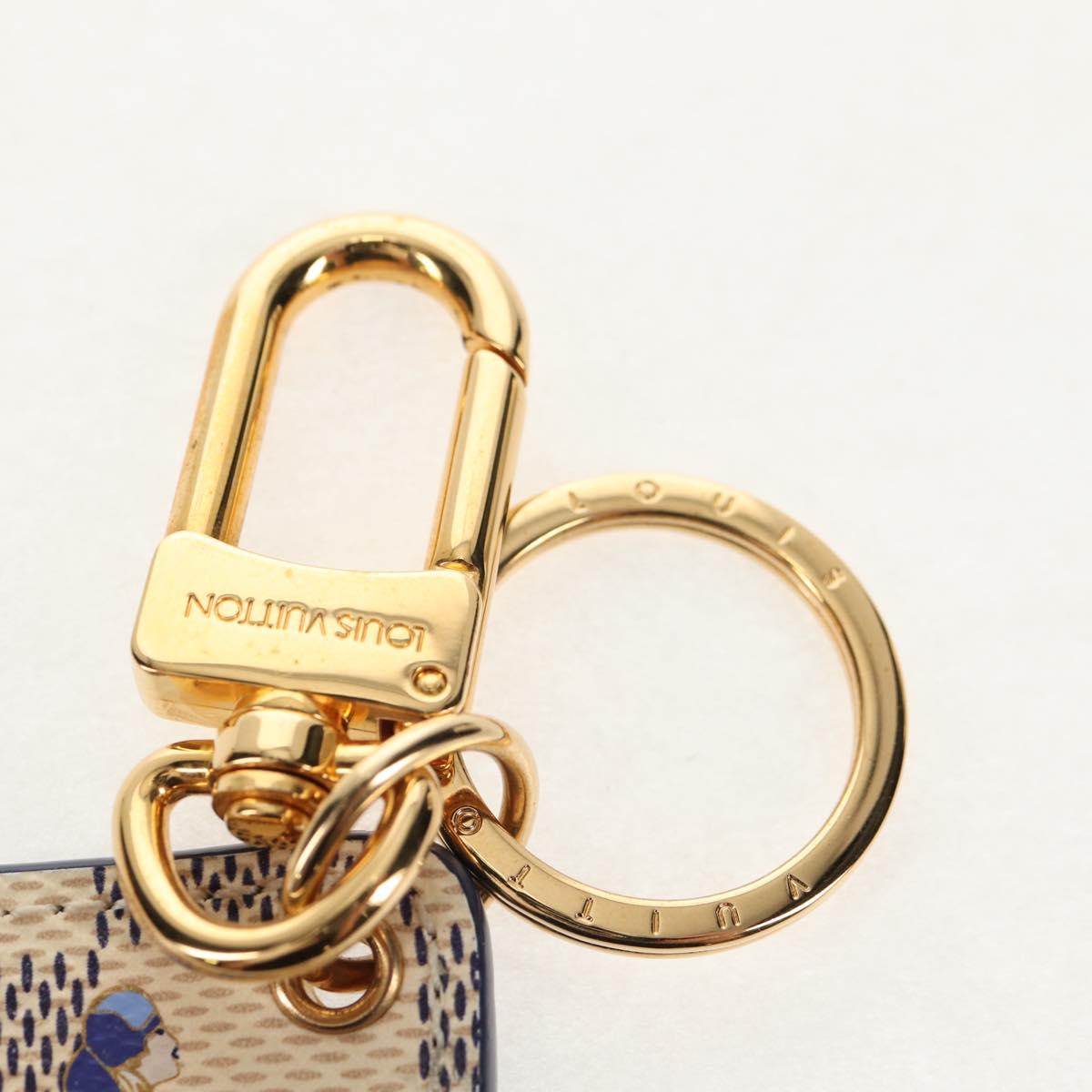LOUIS VUITTON Damier Azur Porte Cles Illustrious Room Charm M66943 Auth 143019V