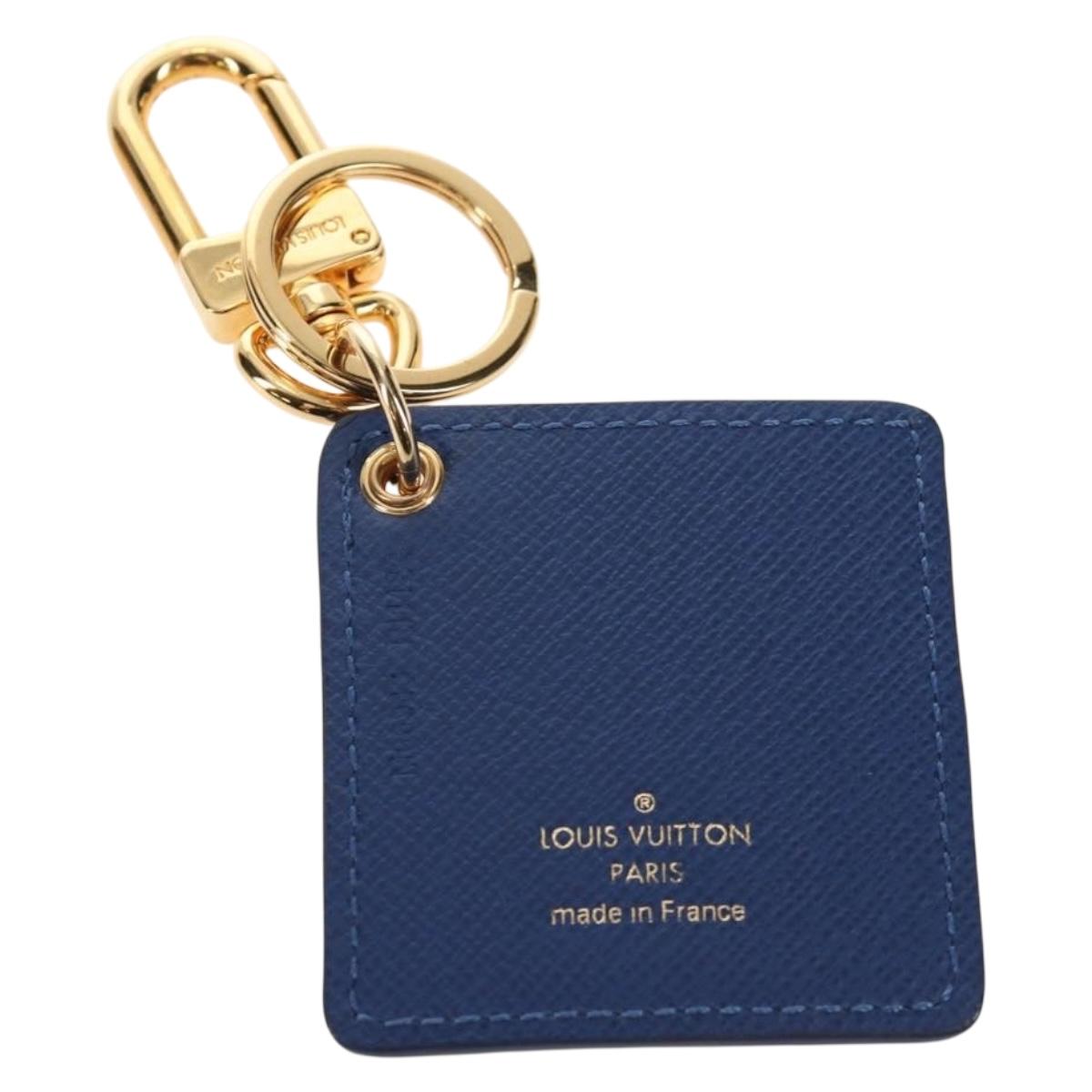 LOUIS VUITTON Damier Azur Porte Cles Illustrious Room Charm M66943 Auth 143019V
