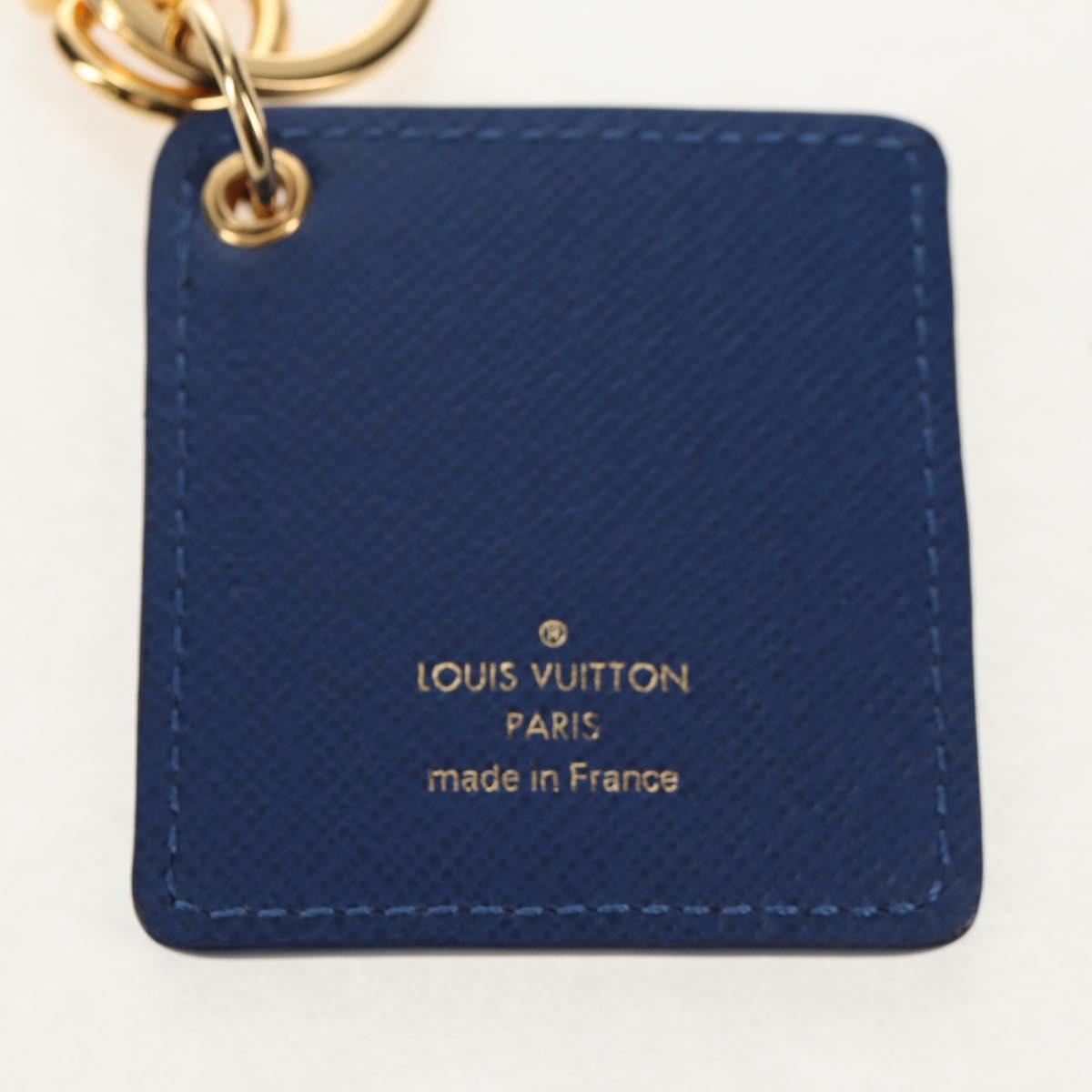 LOUIS VUITTON Damier Azur Porte Cles Illustrious Room Charm M66943 Auth 143019V