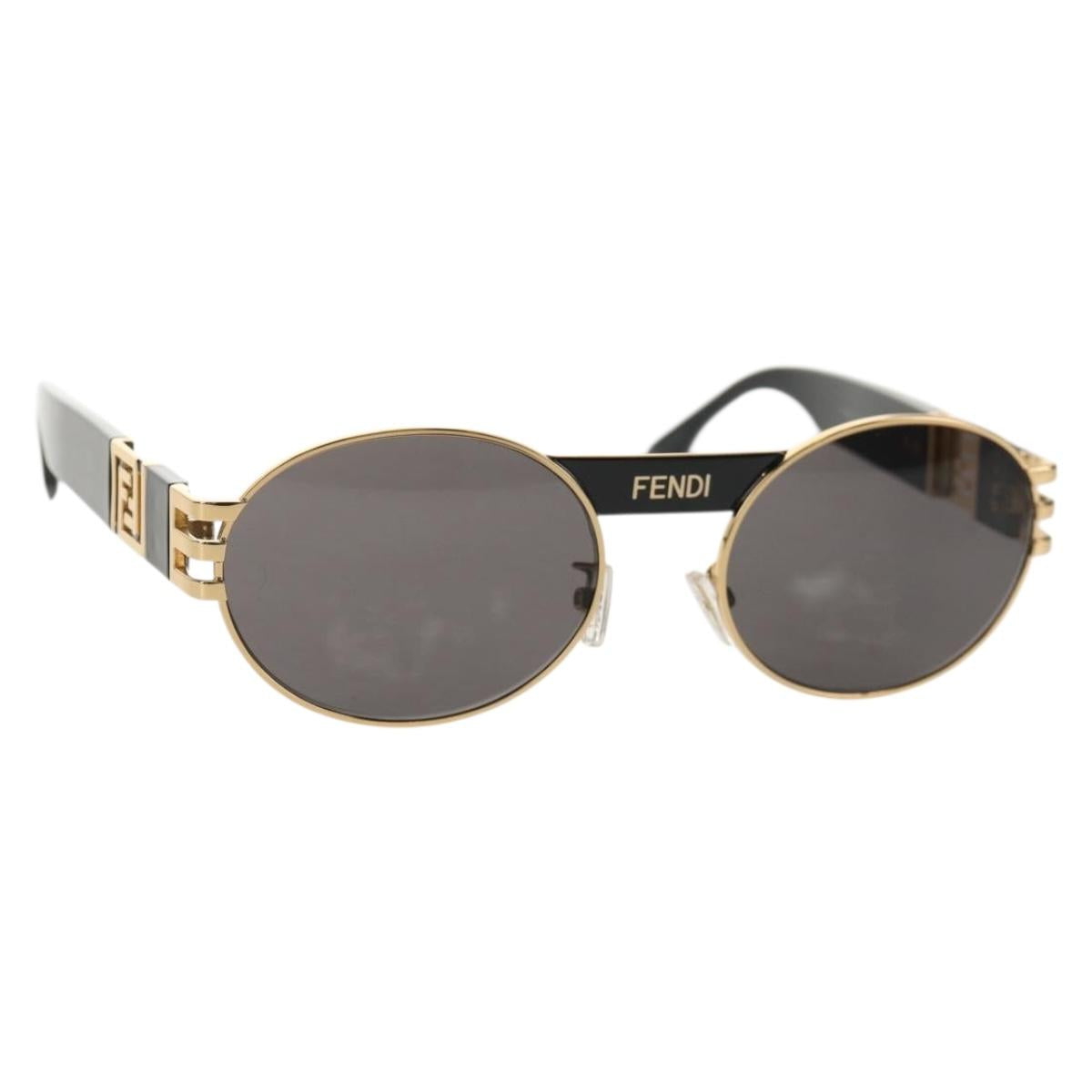 FENDI Fenderche Versace Collaboration Sunglasses metal Black Auth 143020M