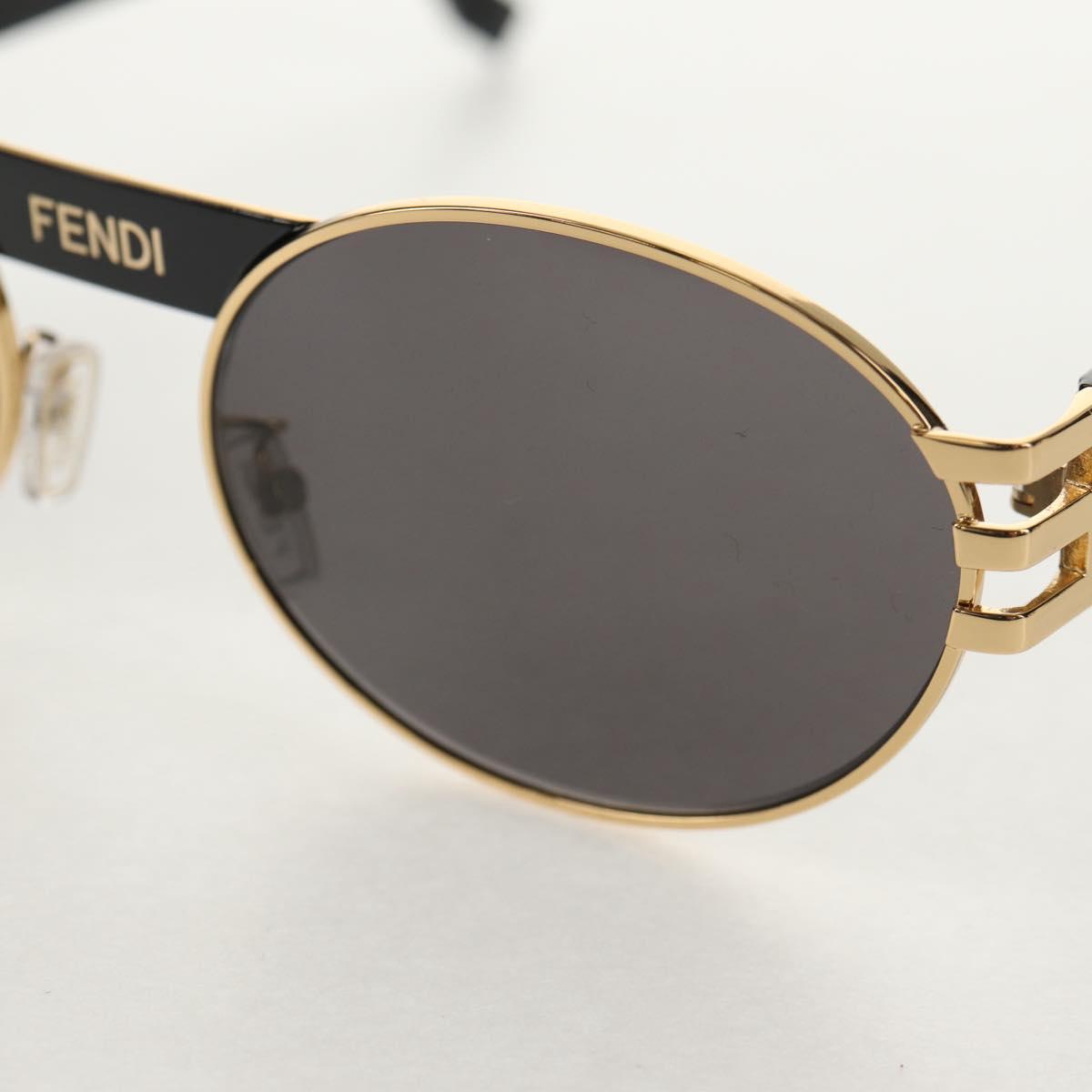 FENDI Fenderche Versace Collaboration Sunglasses metal Black Auth 143020M
