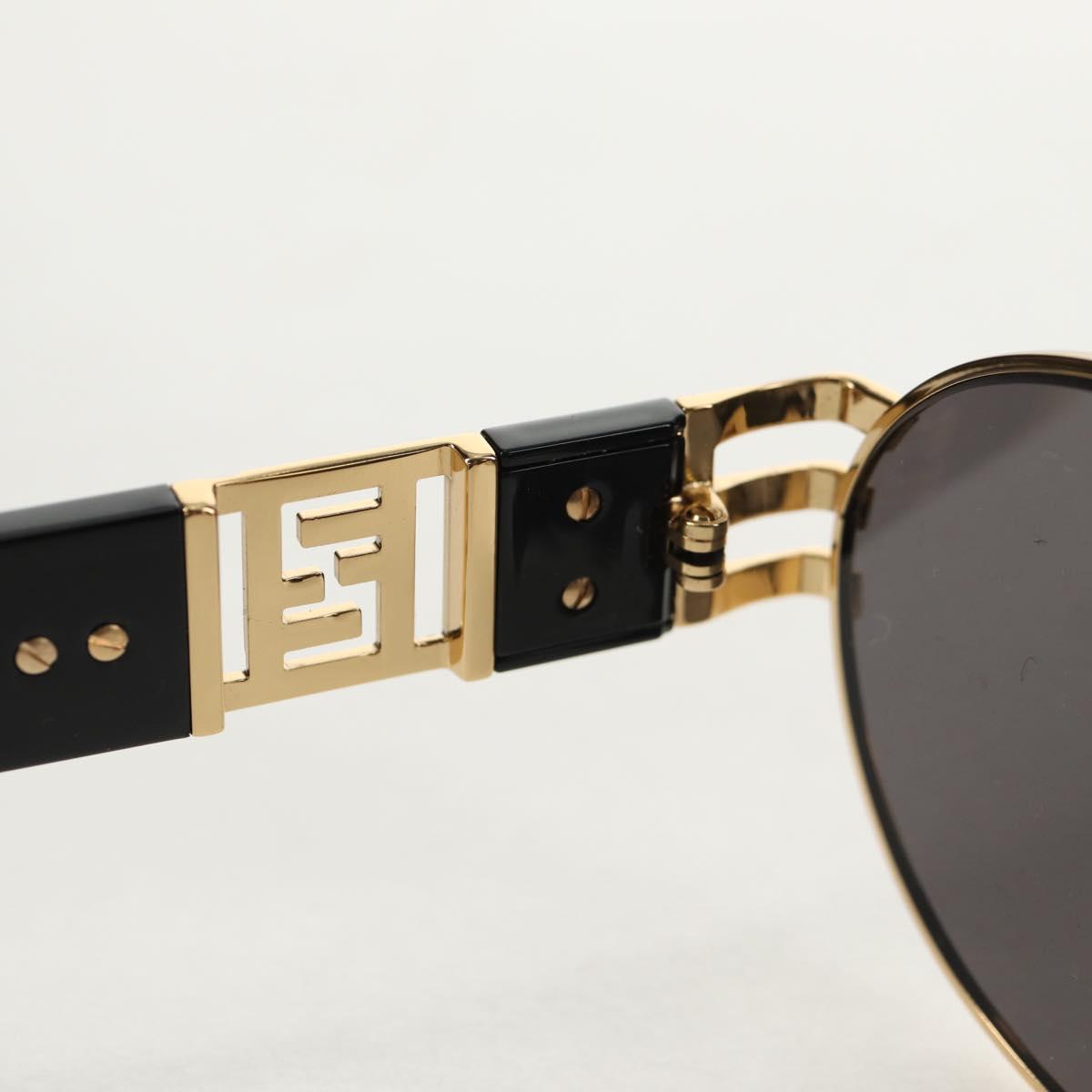 FENDI Fenderche Versace Collaboration Sunglasses metal Black Auth 143020M