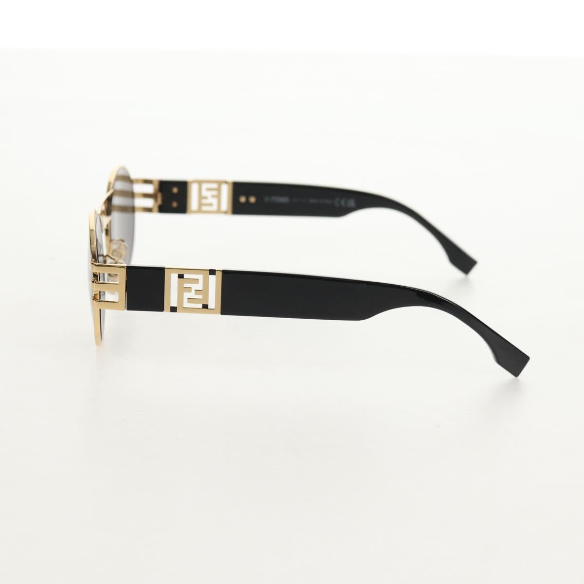 FENDI Fenderche Versace Collaboration Sunglasses metal Black Auth 143020M