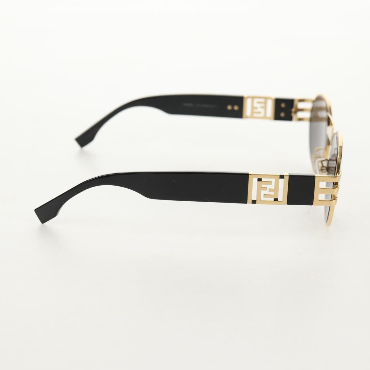 FENDI Fenderche Versace Collaboration Sunglasses metal Black Auth 143020M