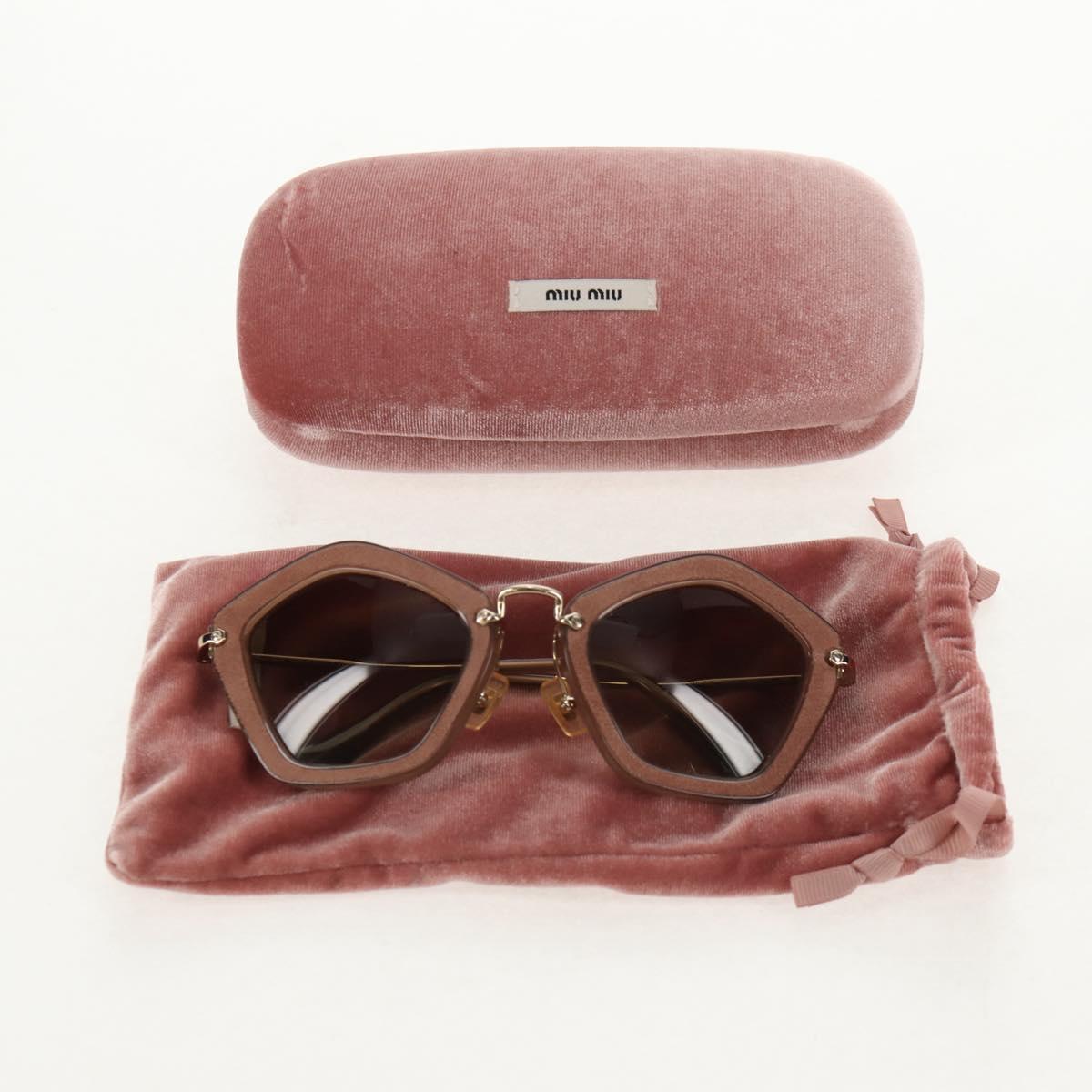 Miu Miu Sunglasses metal Beige Auth 143021M