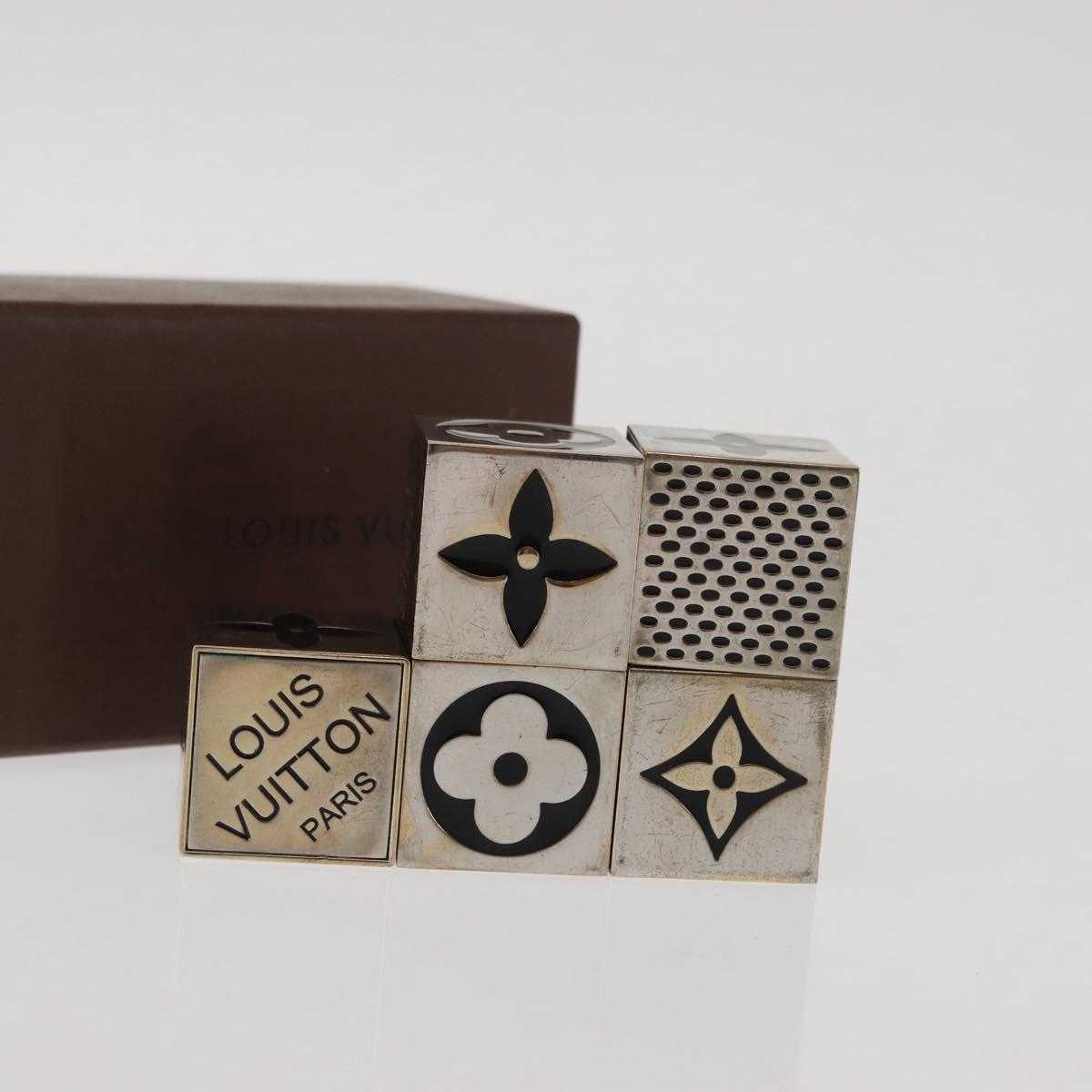 LOUIS VUITTON Monogram Gamecube Paper weight metal Silver M99454 LV Auth 143026