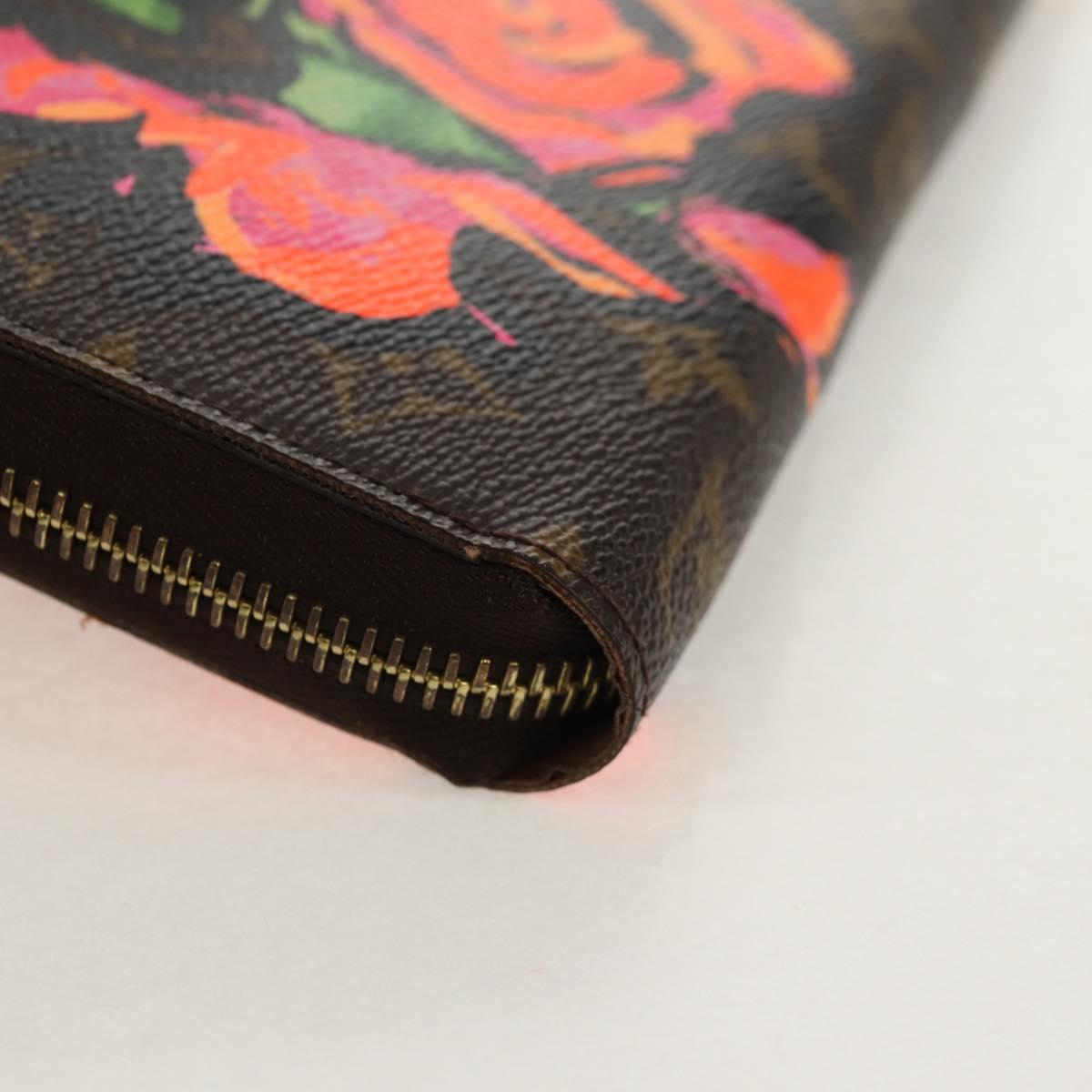 LOUIS VUITTON Monogram Rose Zippy Wallet Long Wallet M93579 LV Auth 143027V