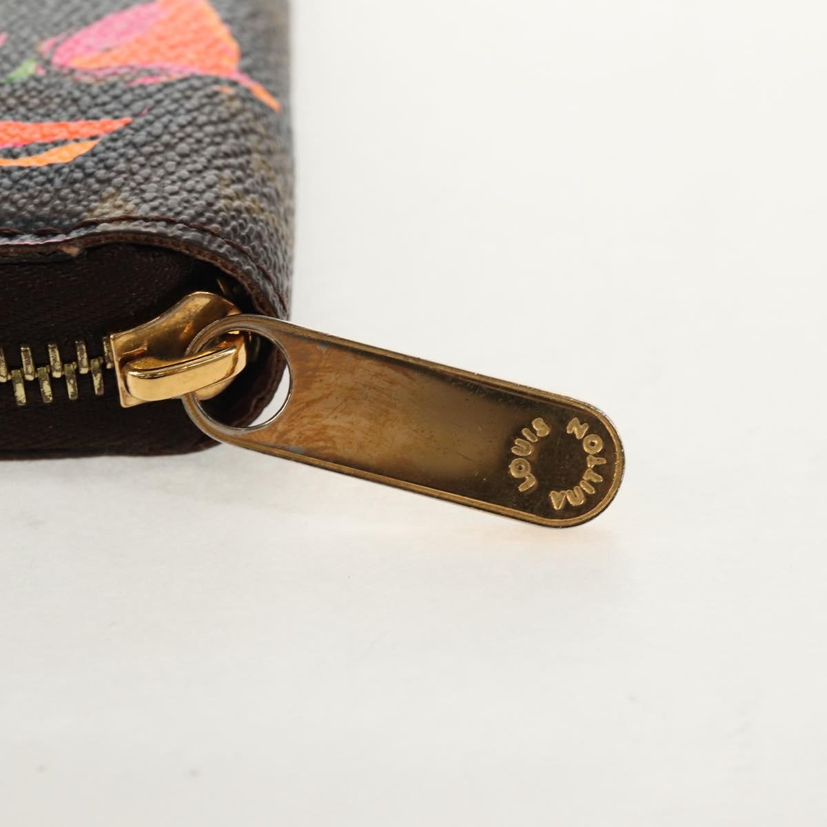 LOUIS VUITTON Monogram Rose Zippy Wallet Long Wallet M93579 LV Auth 143027V