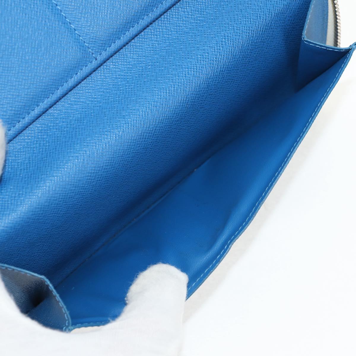 LOUIS VUITTON Monogram Watercolor Zippy Wallet Vertical Blue M80499 Auth 143028A