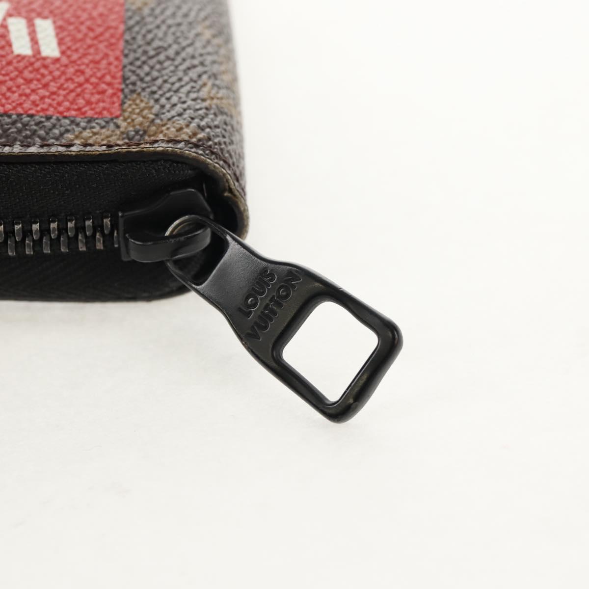 LOUIS VUITTON Monogram Logo Story Zippy Organizer Wallet M67826 LV Auth 143029V