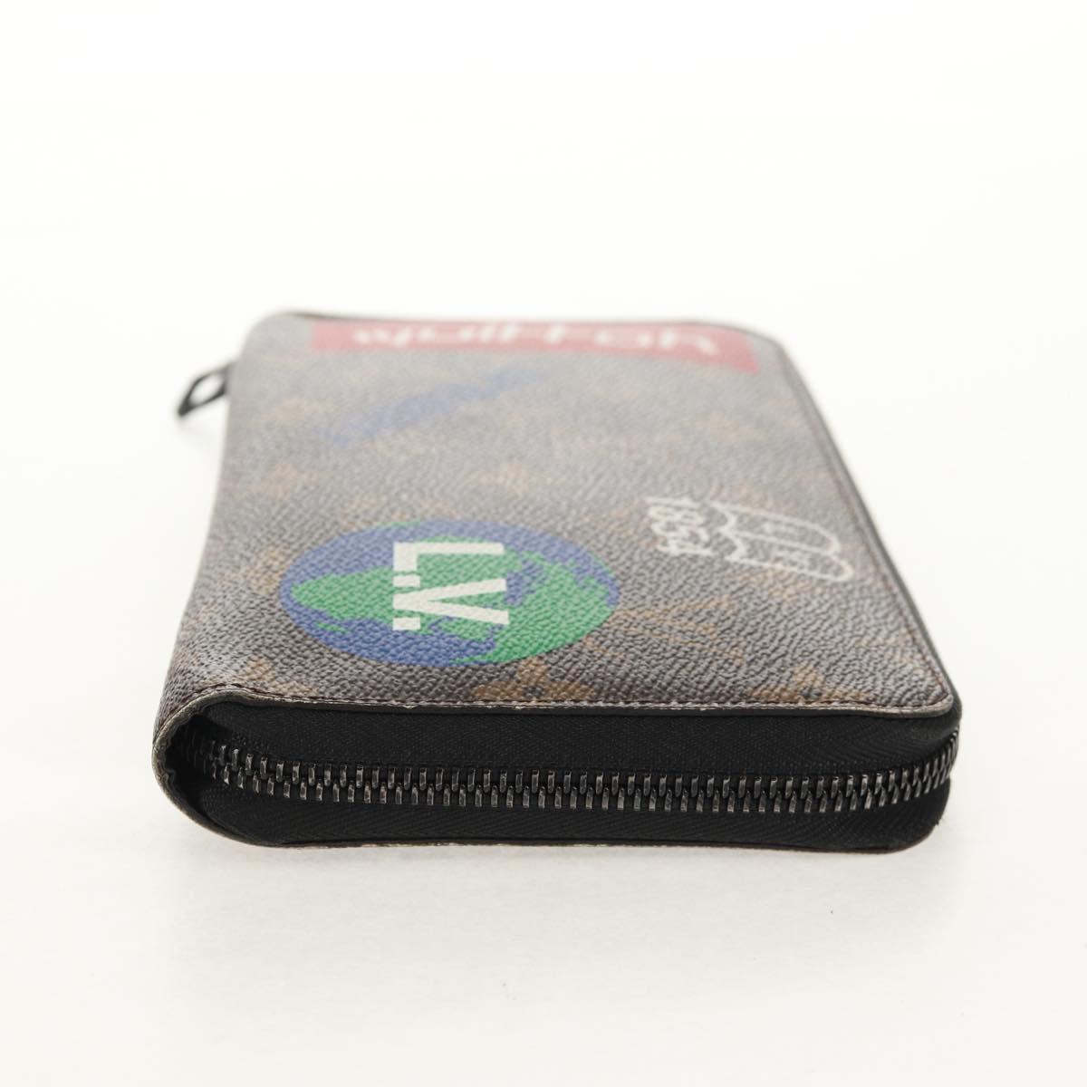 LOUIS VUITTON Monogram Logo Story Zippy Organizer Wallet M67826 LV Auth 143029V