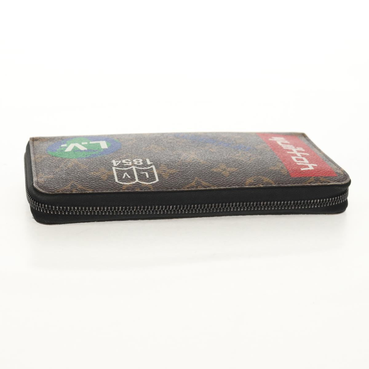 LOUIS VUITTON Monogram Logo Story Zippy Organizer Wallet M67826 LV Auth 143029V