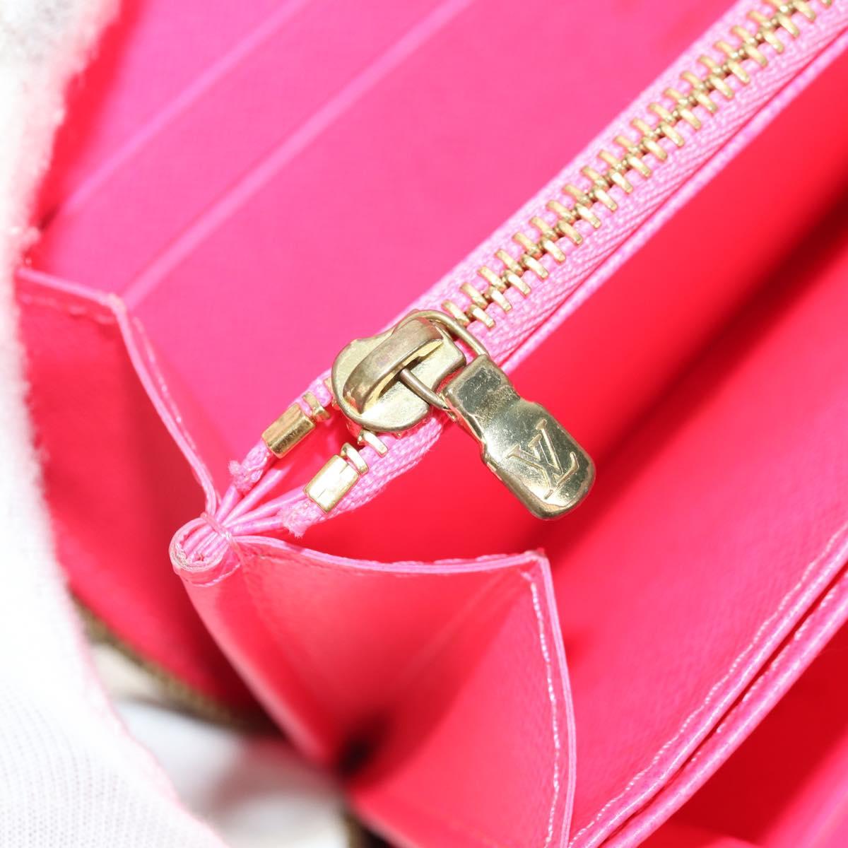 LOUIS VUITTON Monogram Graffiti Zippy Wallet Wallet Pink M93710 Auth 143030V