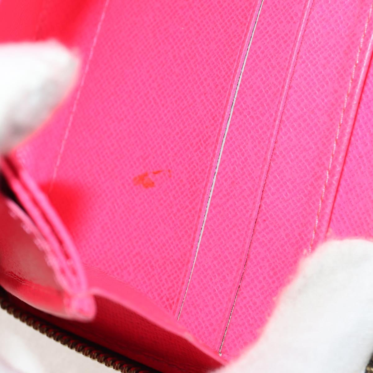 LOUIS VUITTON Monogram Graffiti Zippy Wallet Wallet Pink M93710 Auth 143030V