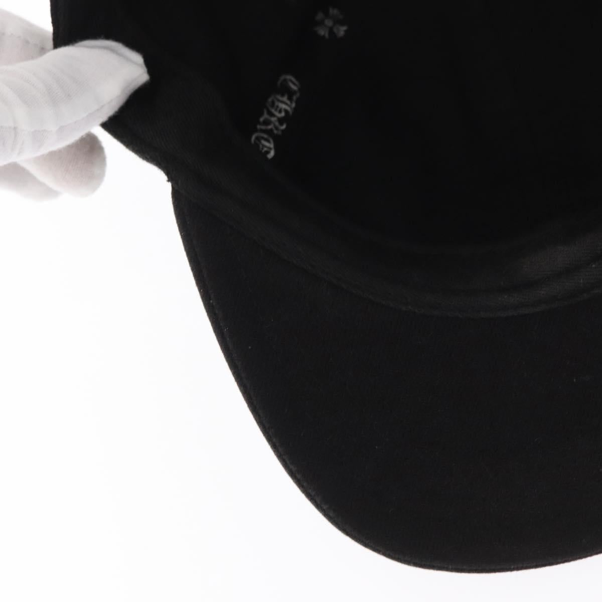 Chrome Hearts CH Plus CH Embroidered Baseball Cap Cotton Black Auth 143042M