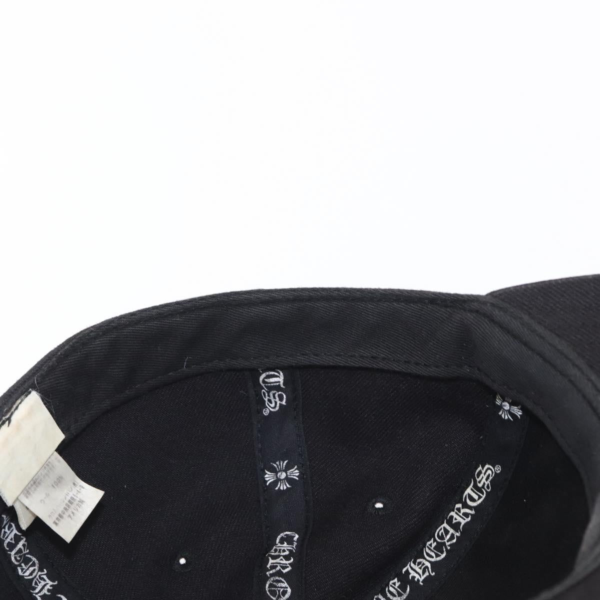 Chrome Hearts CH Plus CH Embroidered Baseball Cap Cotton Black Auth 143042M