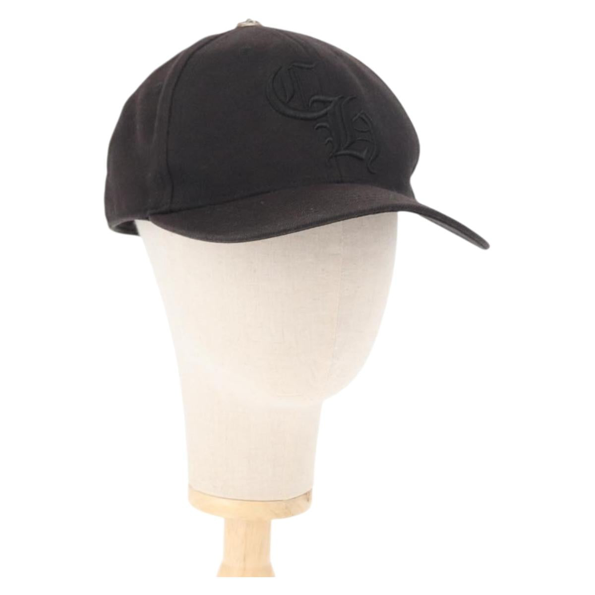 Chrome Hearts CH Plus CH Embroidered Baseball Cap Cotton Black Auth 143042M