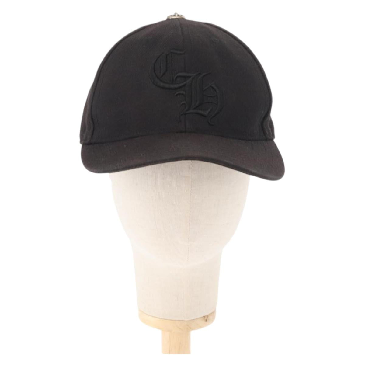 Chrome Hearts CH Plus CH Embroidered Baseball Cap Cotton Black Auth 143042M