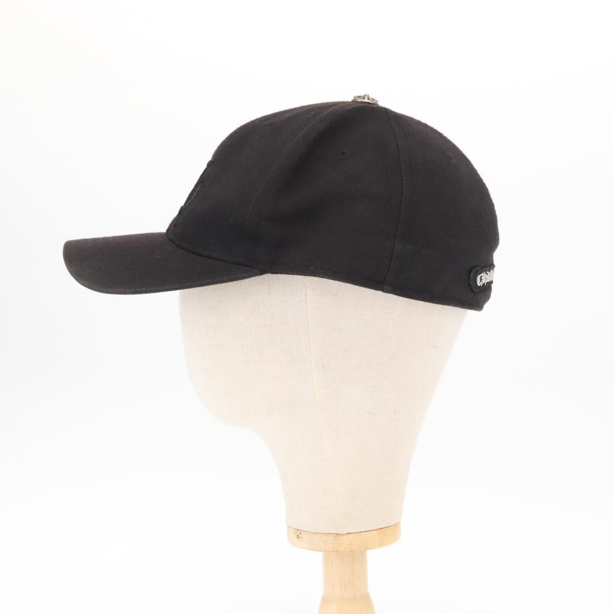 Chrome Hearts CH Plus CH Embroidered Baseball Cap Cotton Black Auth 143042M
